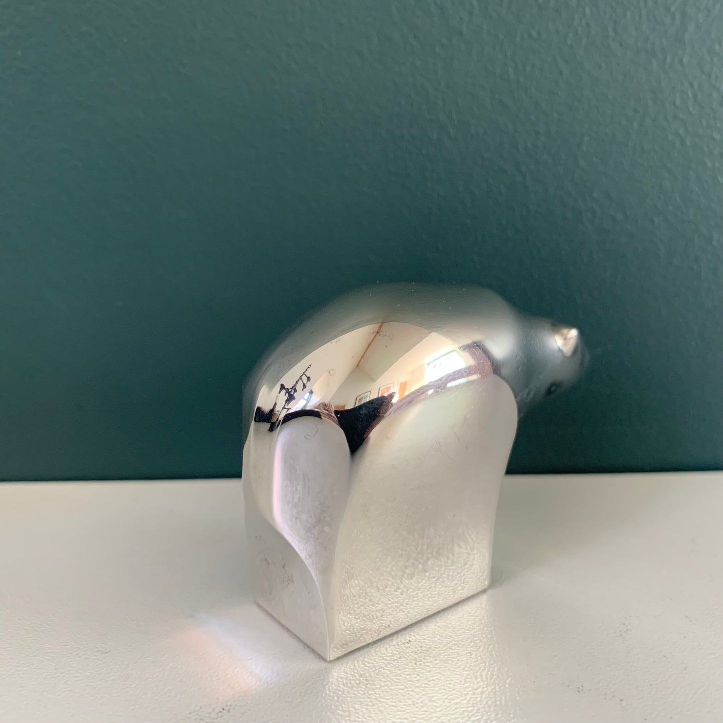 Dansk Designs Silver Polar Bear Paperweight Danish Swedish Office Presents