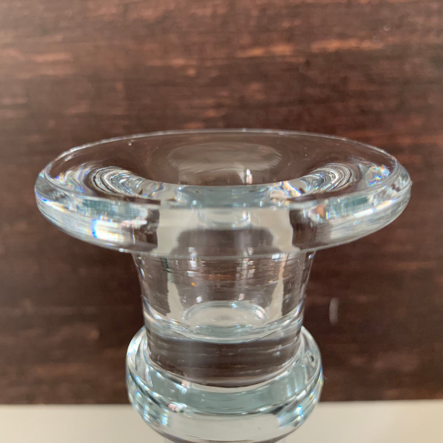Holmegaard Amor Vintage Danish Clear Glass Candle Holder