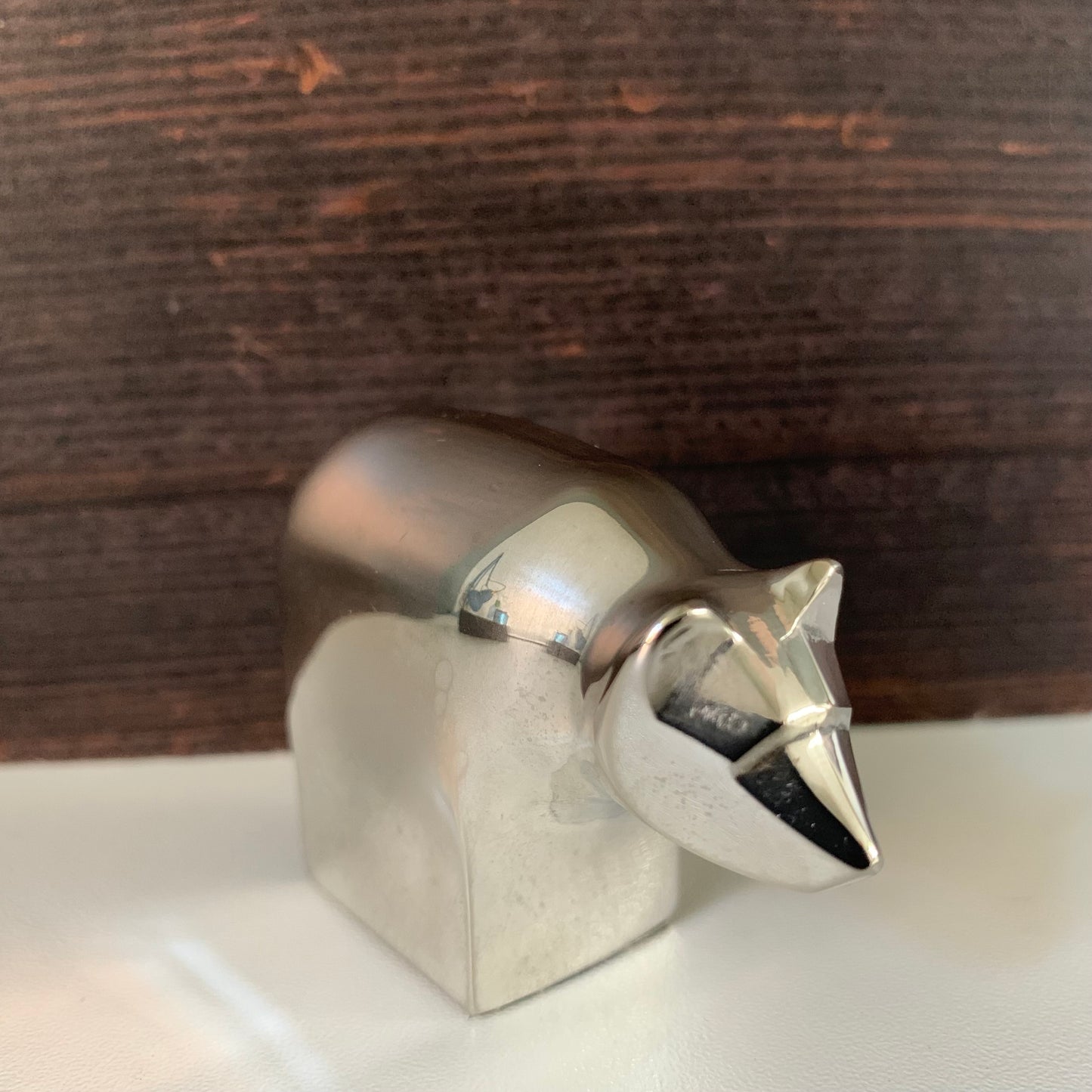 Dansk Designs Brown Bear Paperweight Vintage Danish Silver Swedish Presents