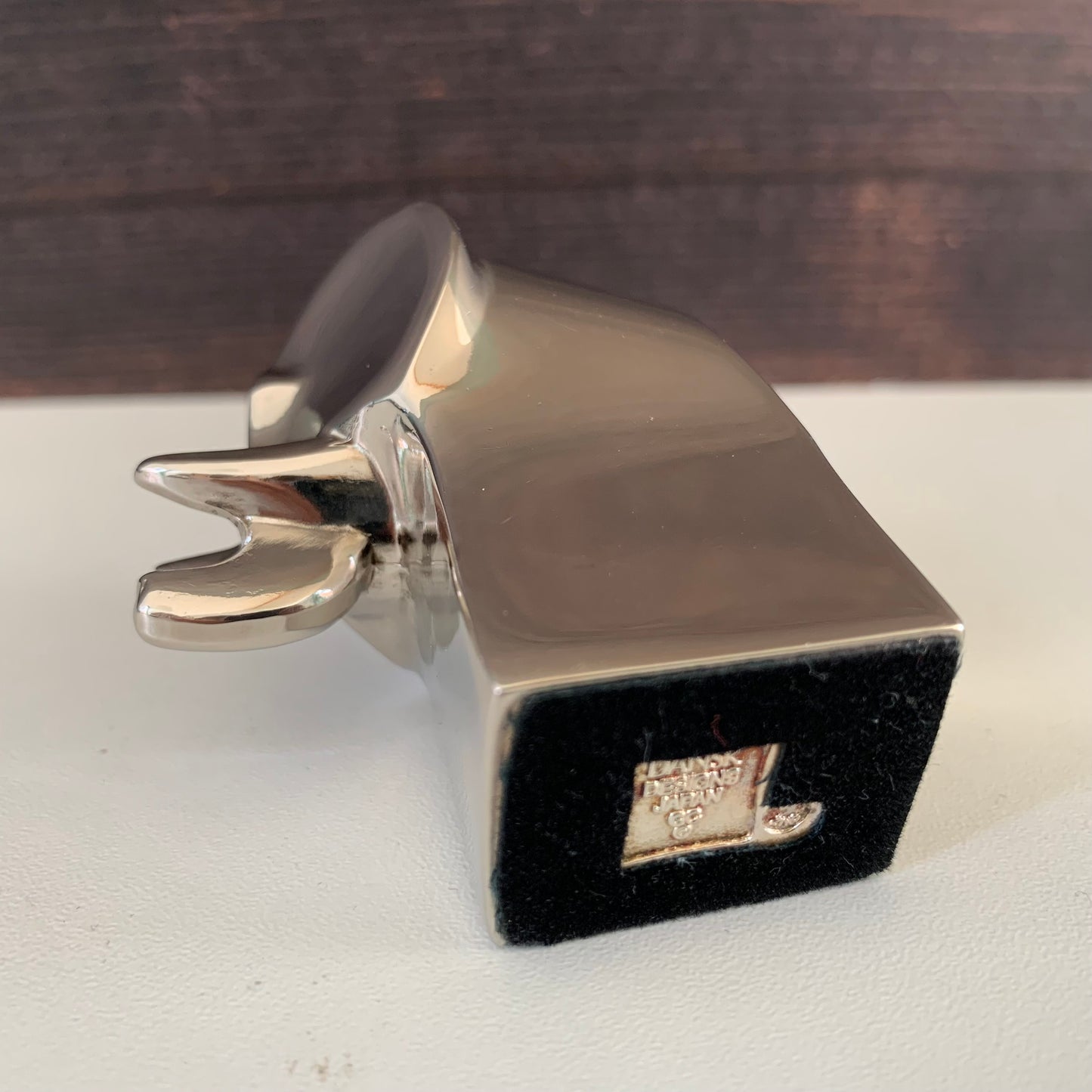 Boxed Dansk Designs Silver Elephant Paperweight Danish Swedish Vintage Home Office Gifts Presents