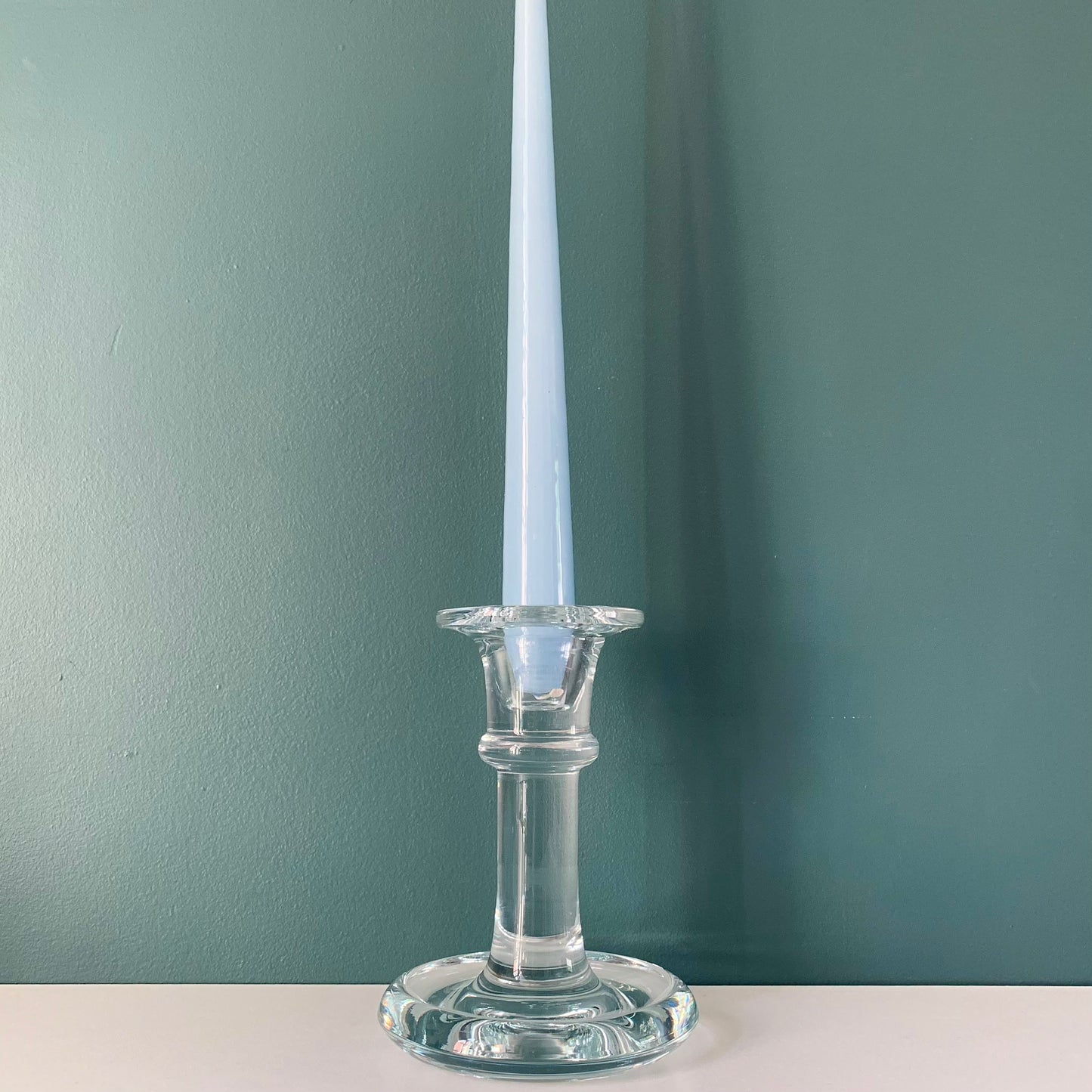 Holmegaard Adonis Vintage Danish Clear Glass Candle Holder