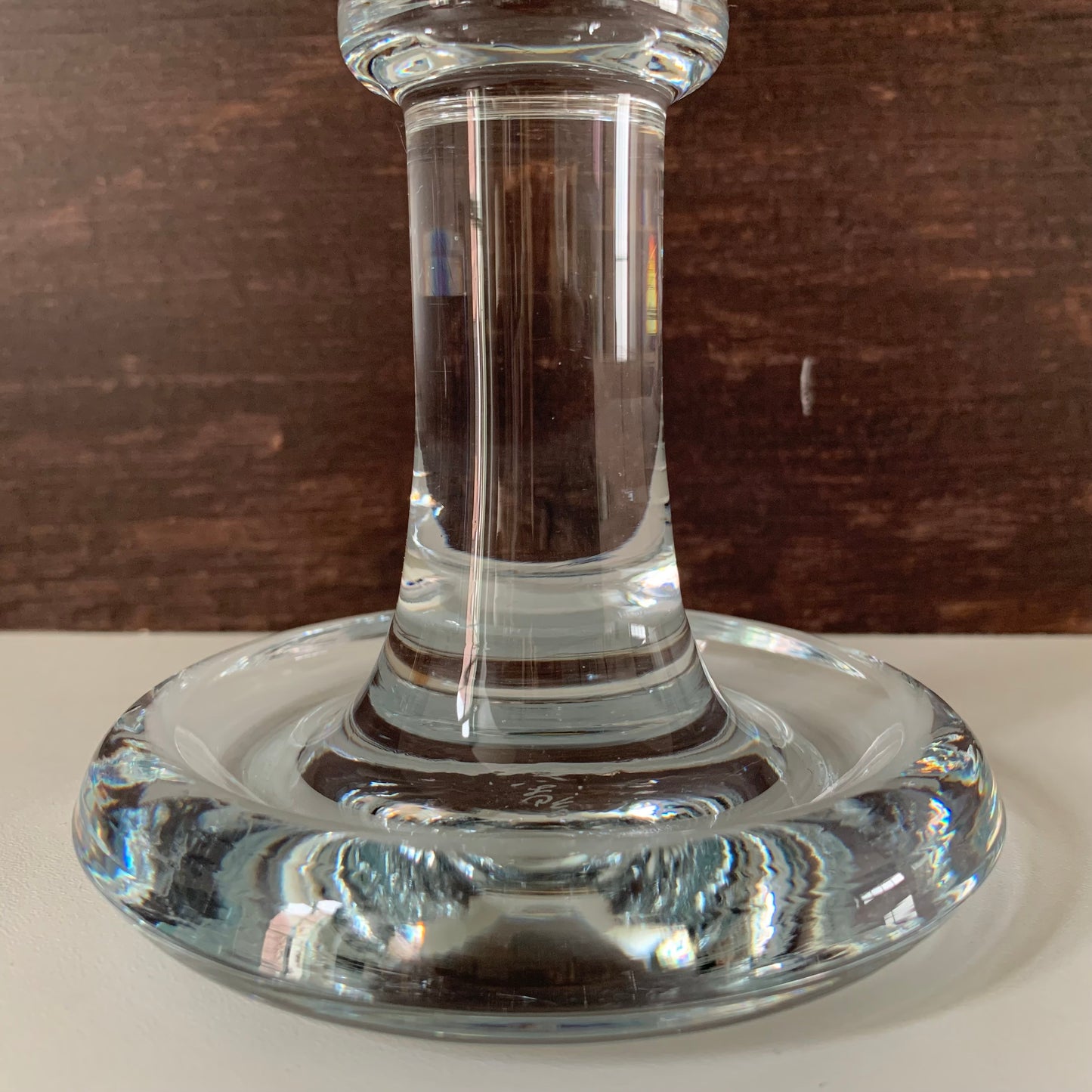 Holmegaard Amor Vintage Danish Clear Glass Candle Holder