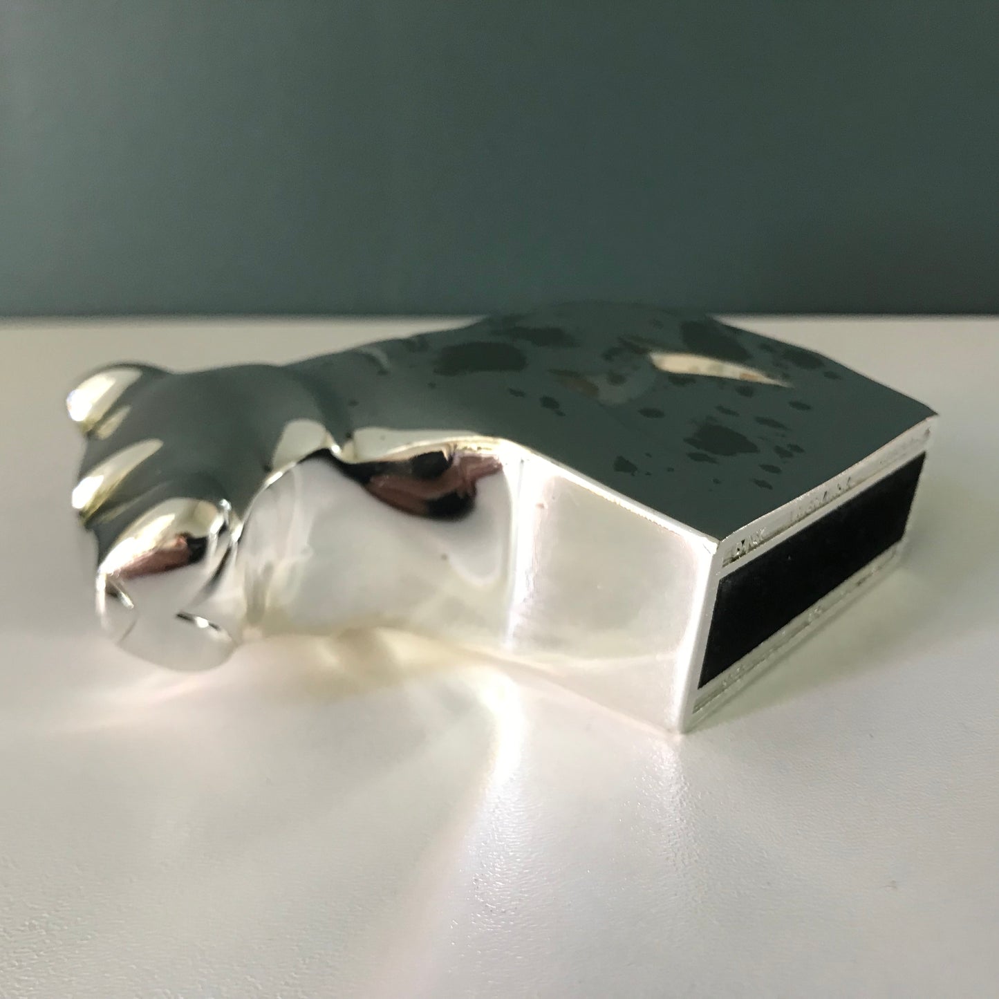 Boxed Dansk Designs Tiger Silver Paperweight Boxed Danish Swedish Gifts Presents Retro