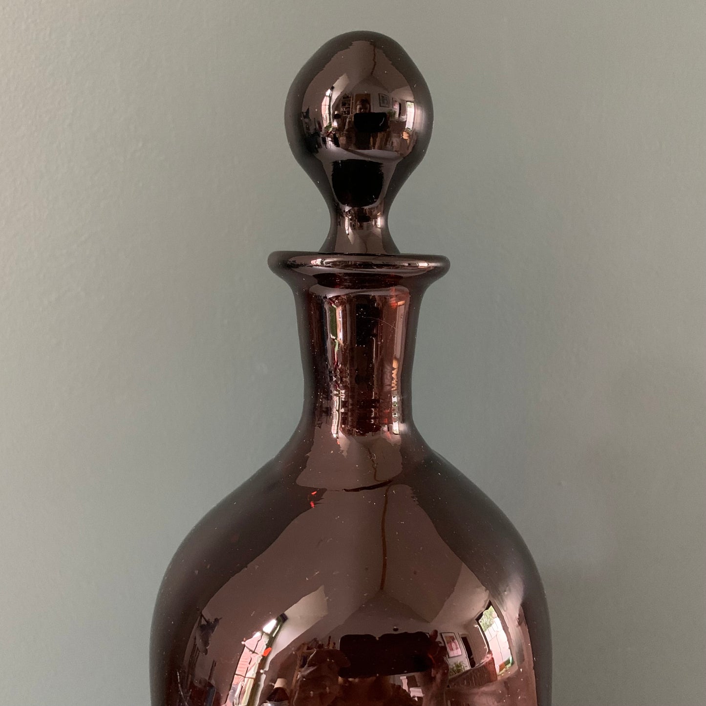 Vintage Scandinavian Kluk Glug Pinched Glass Decanter Bottle Carafe