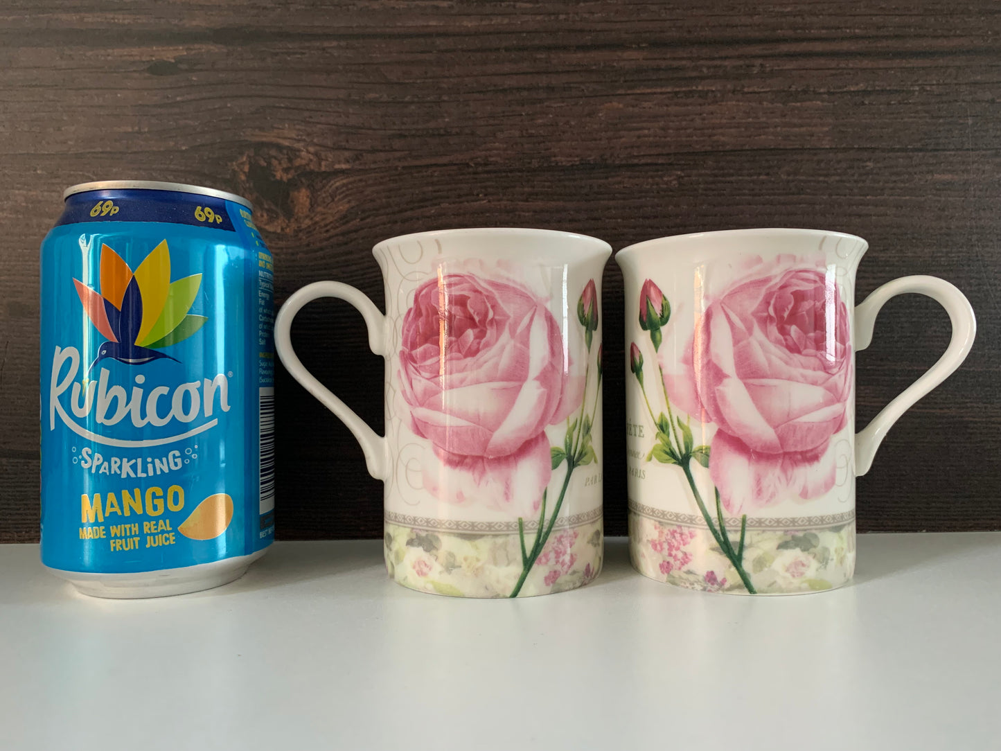 Vintage Fine Bone China Floral Cups Mugs