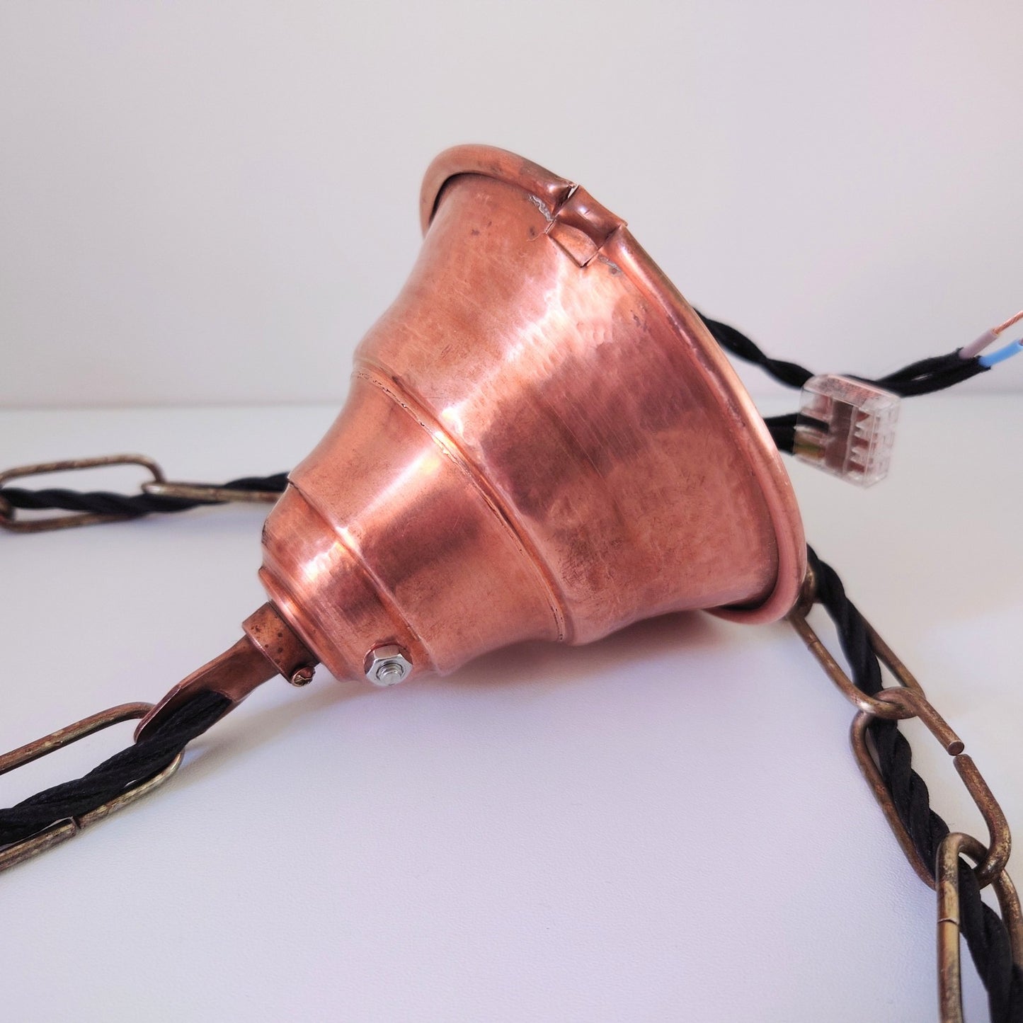 Danish Solid Copper Industrial 1960s Pendant Lamp Ceiling Light Scandinavian Retro
