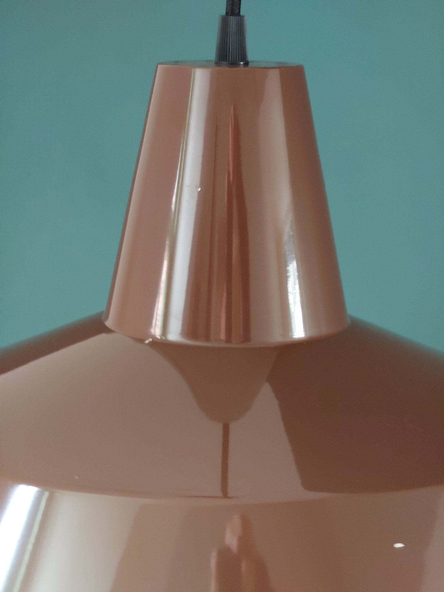 Vintage Danish Brown Pendant Workshop Ceiling Lamp Industrial Design