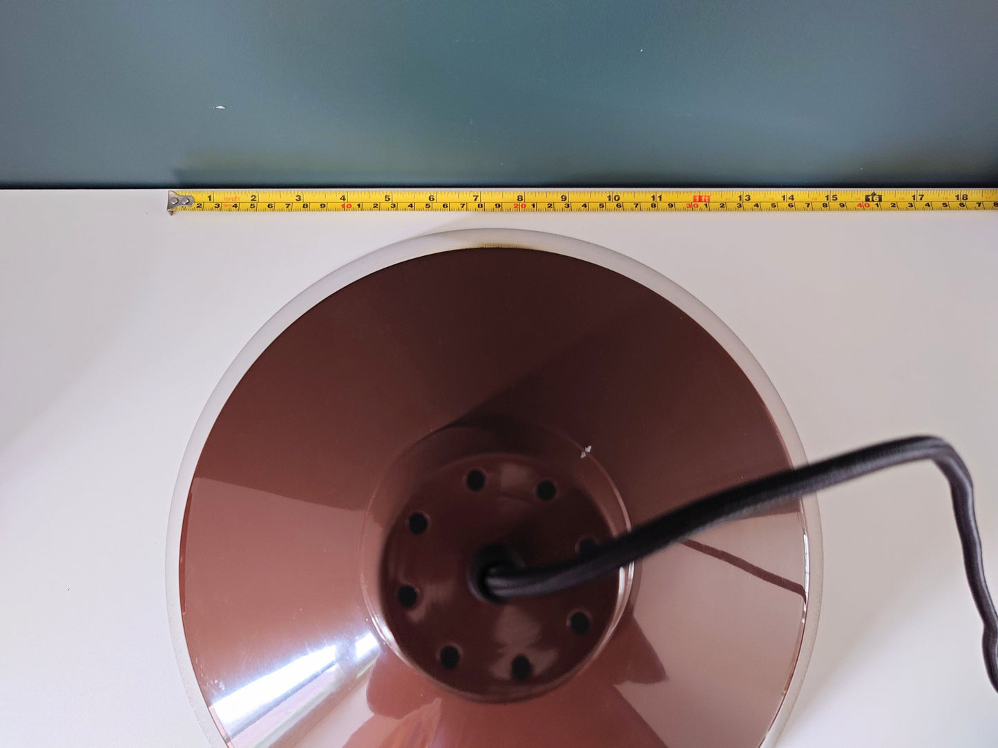 Vintage Danish Brown Pendant Workshop Ceiling Lamp Industrial Design