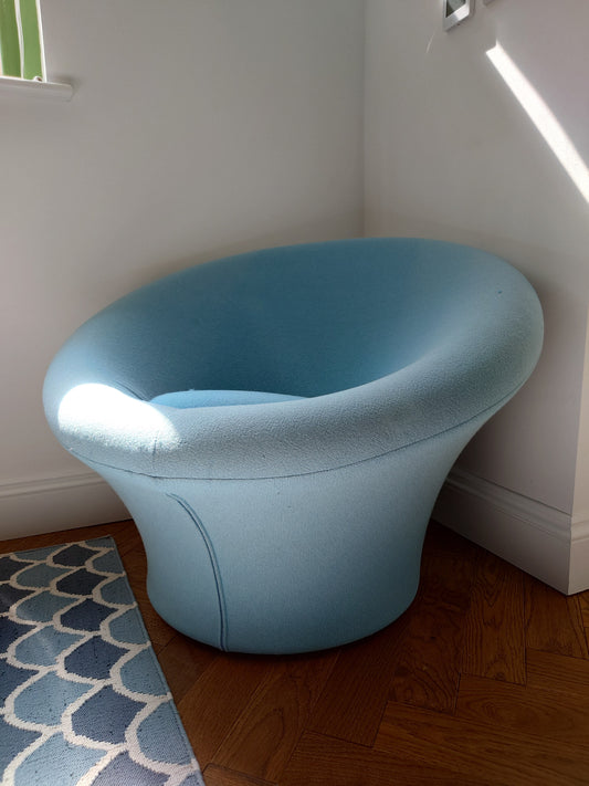 Vintage Pierre Paulin for Artifort Blue Mushroom Chair