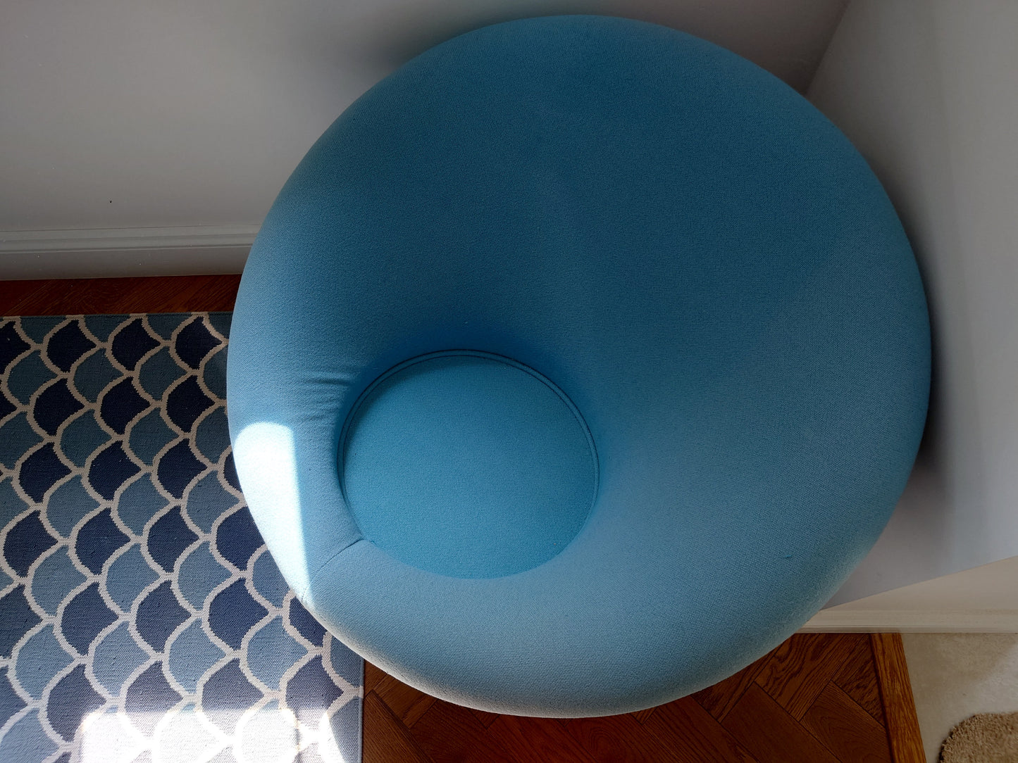 Vintage Pierre Paulin for Artifort Blue Mushroom Chair