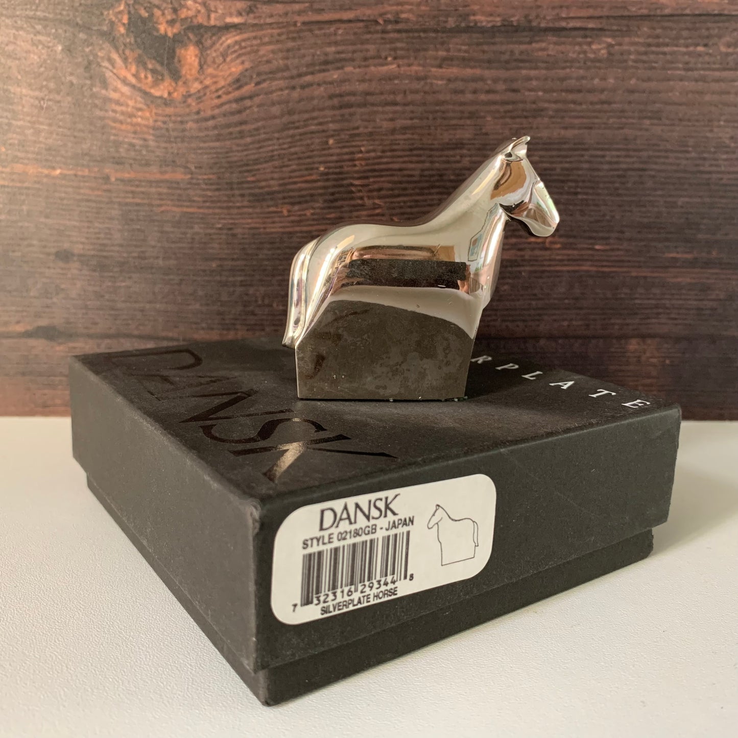 Vintage Dansk Silver Horse Paperweight Boxed Danish Designs Gifts