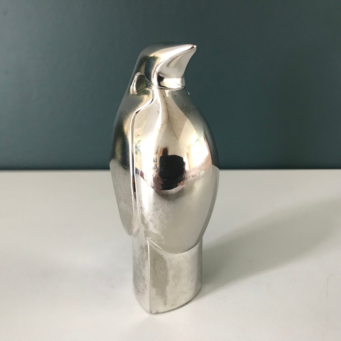 Boxed Dansk Designs Silver Penguin Paperweight Swedish Home Office Work Gift Present