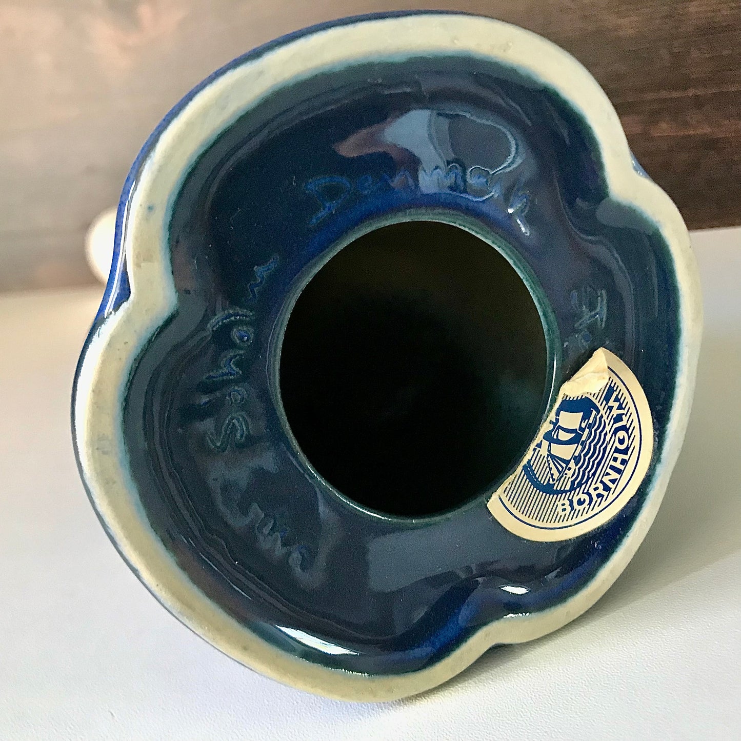 Soholm Pottery Wedgwood Blue Danish Table Lamp 1960s Retro Scandinavian 940