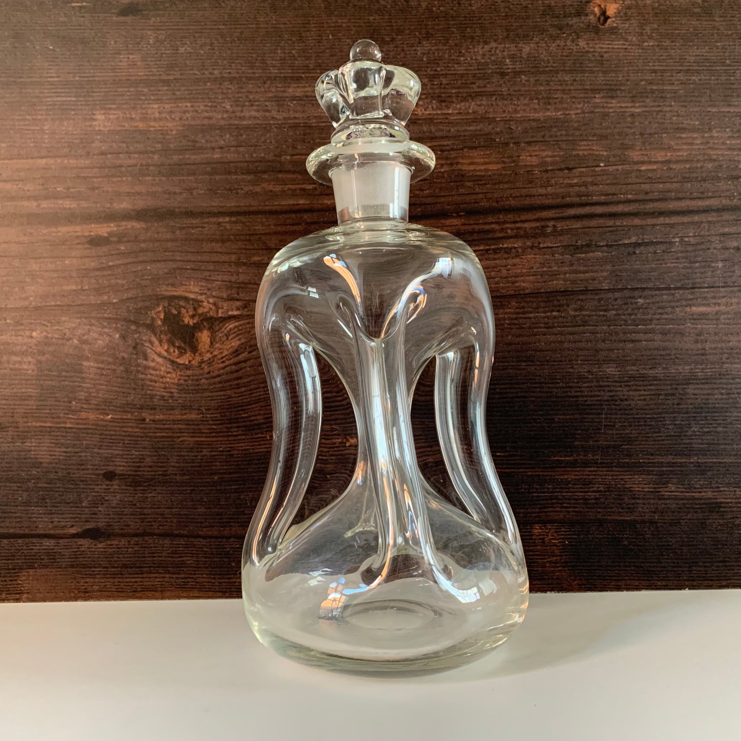 Vintage Holmegaard Danish Kluk ‘King’ Glass Decanter Glug Bottle Carafe Gifts