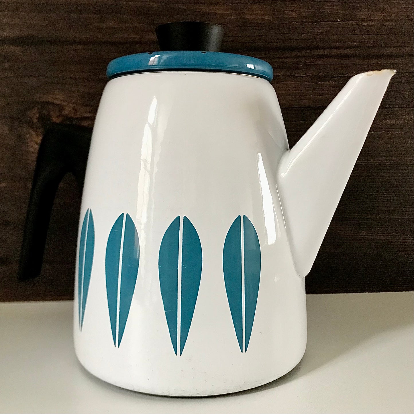 Cathrine Holm Blue Lotus Tea Coffee Pot 1960s Norwegian Scandinavian Scandi Style Design