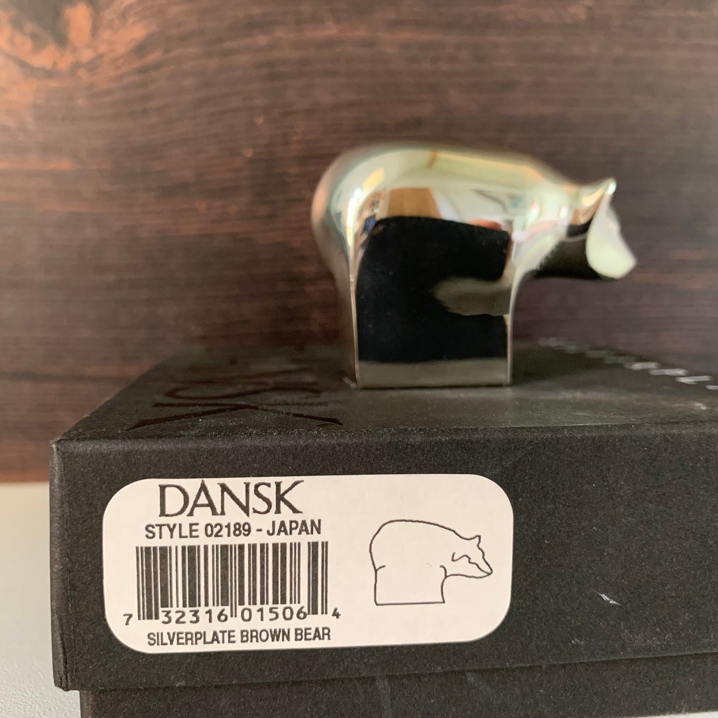 Dansk Designs Brown Bear Paperweight Vintage Danish Silver Swedish Presents