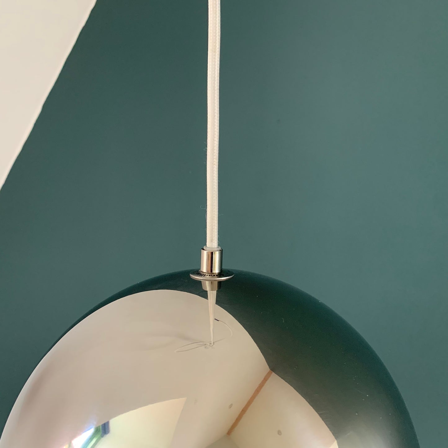 Original Verner Panton Flowerpot Danish Pendant Lamp VP1 Chrome Ceiling Light