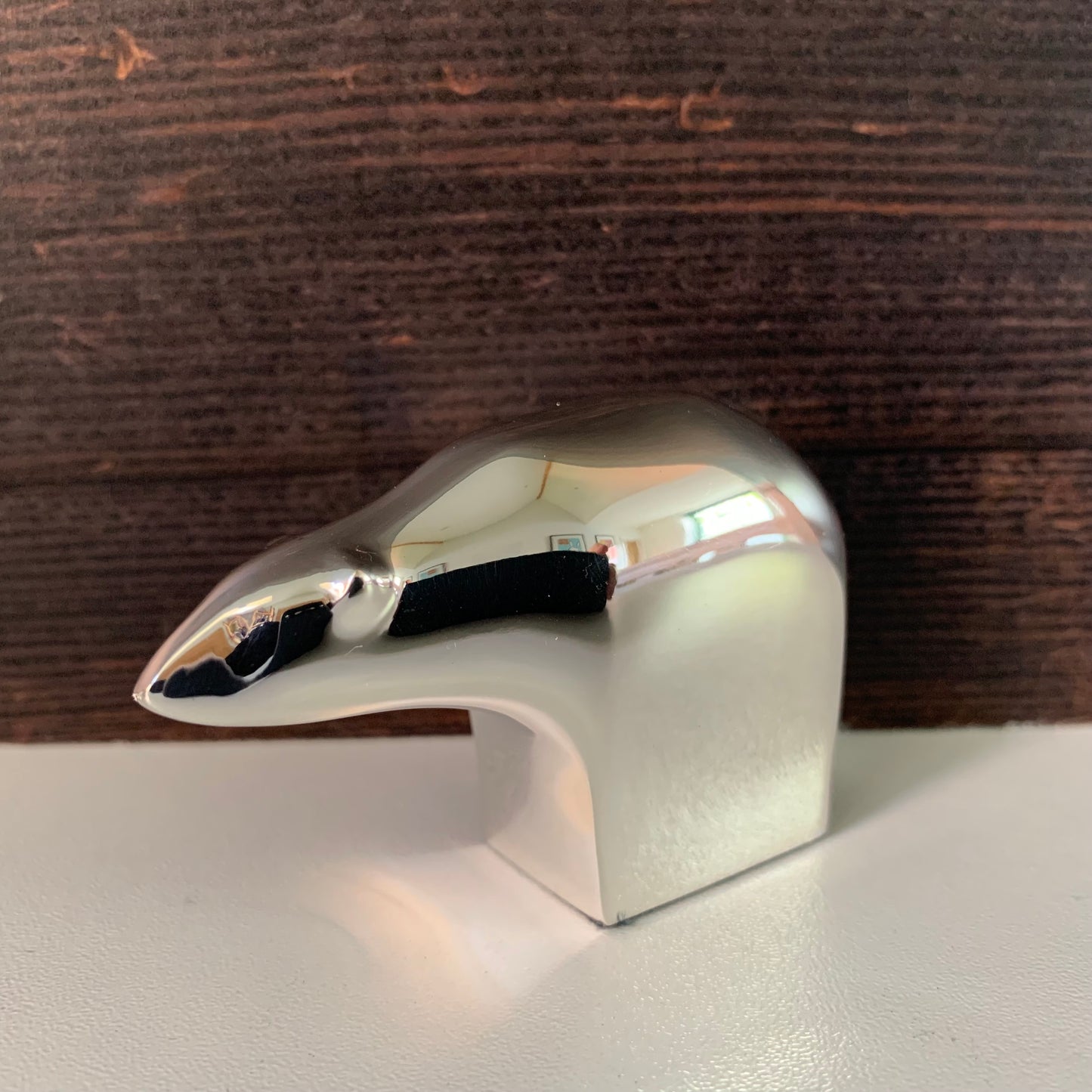 Boxed Dansk Designs Silver Polar Bear Paperweight With Velvet Pouch