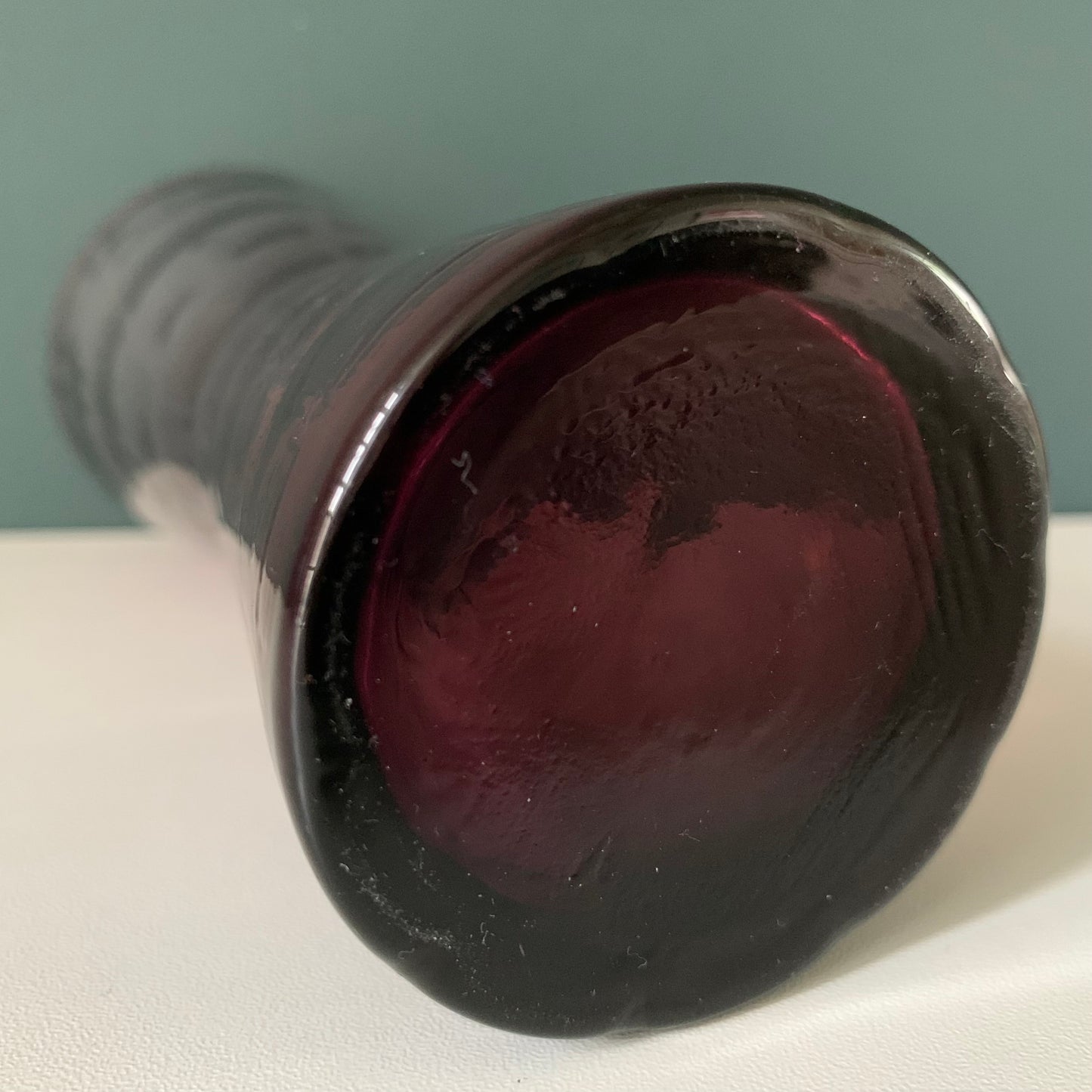 Alsterfors Swedish Purple Glass Vase 1960s 1970s Vintage Retro Scandinavian