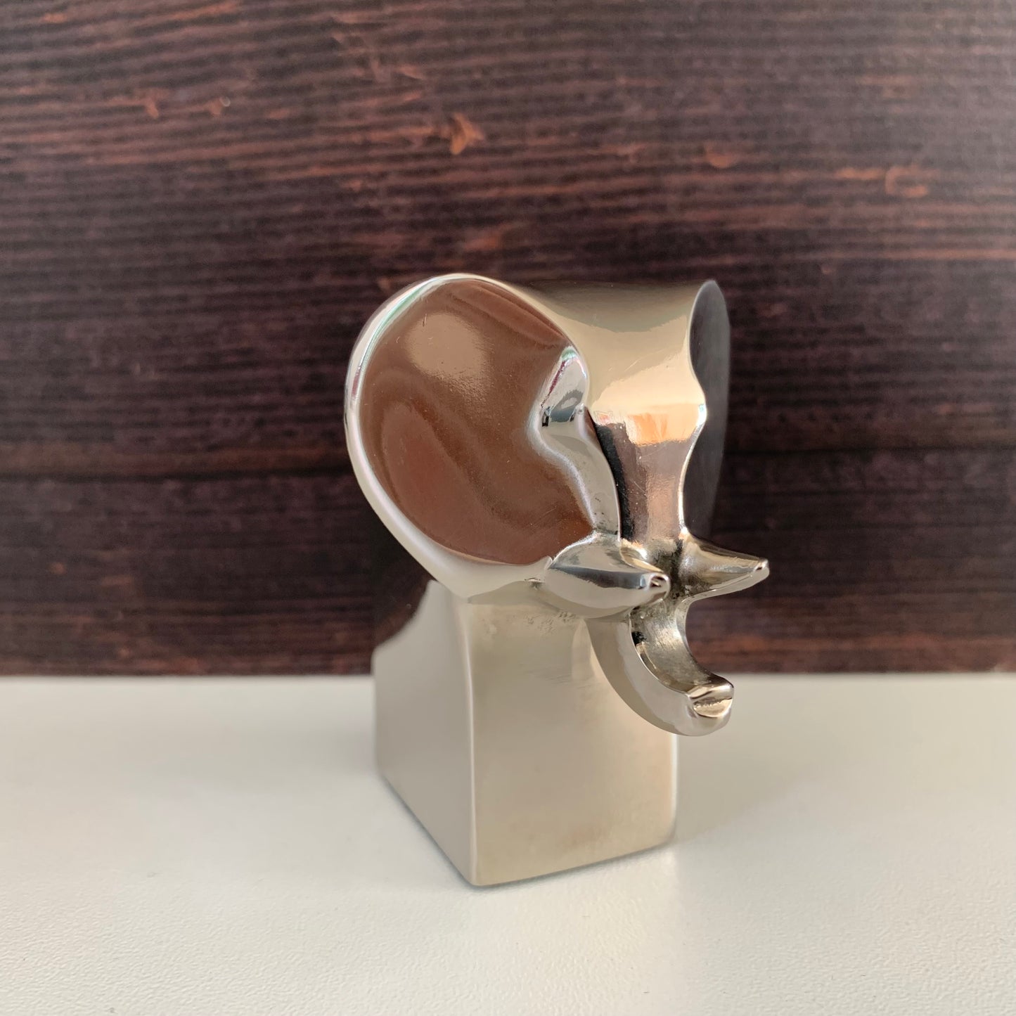 Boxed Dansk Designs Silver Elephant Paperweight Danish Swedish Vintage Home Office Gifts Presents