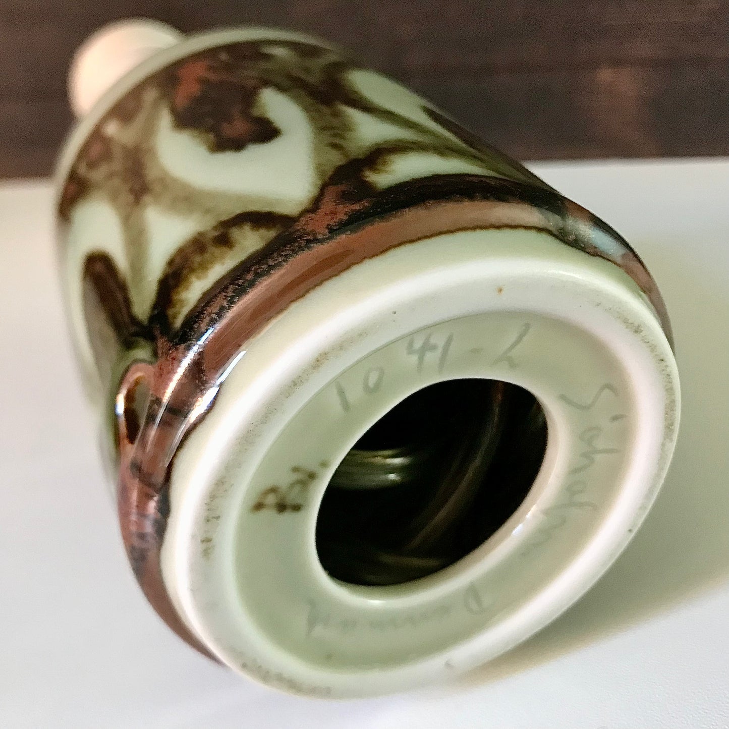 Soholm Olive Danish Ceramic Table Lamp Retro 1960s 1970s 1041-2