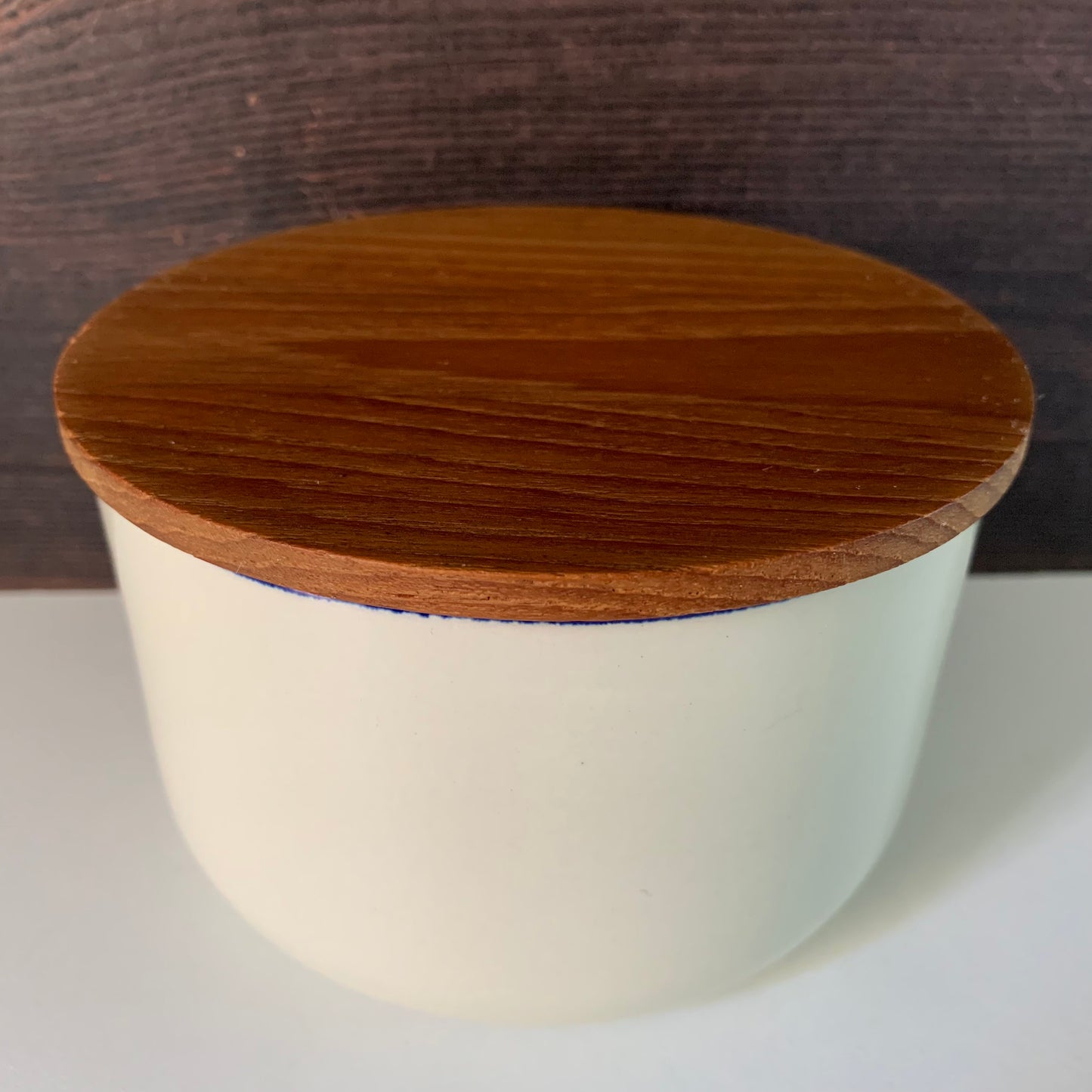 Vintage Knabstrup Danish Teak Lidded Ceramic Herring Dish Scandinavian Pottery