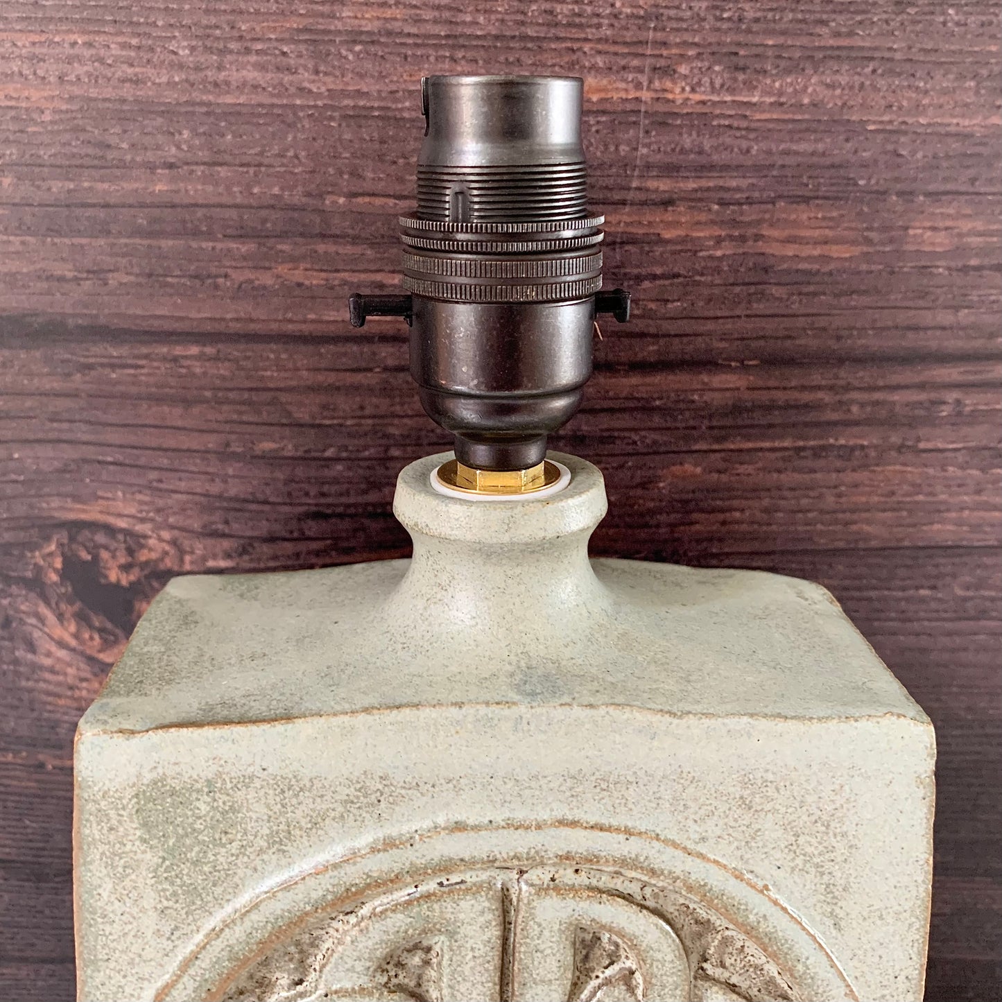 Mid Century Cornish Pottery British Troika Style Ceramic Table Lamp
