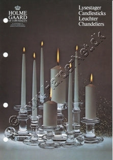 Holmegaard Adonis Vintage Danish Clear Glass Candle Holder