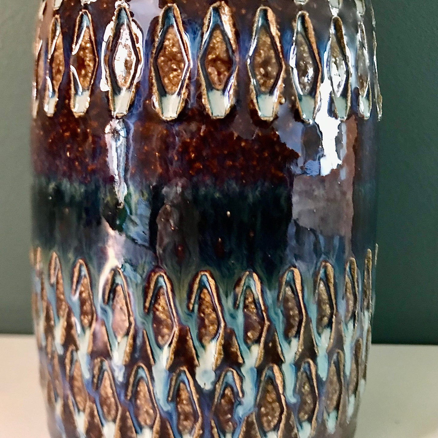 Soholm Danish Ceramic Current Blue Table Lamp Scandi EM