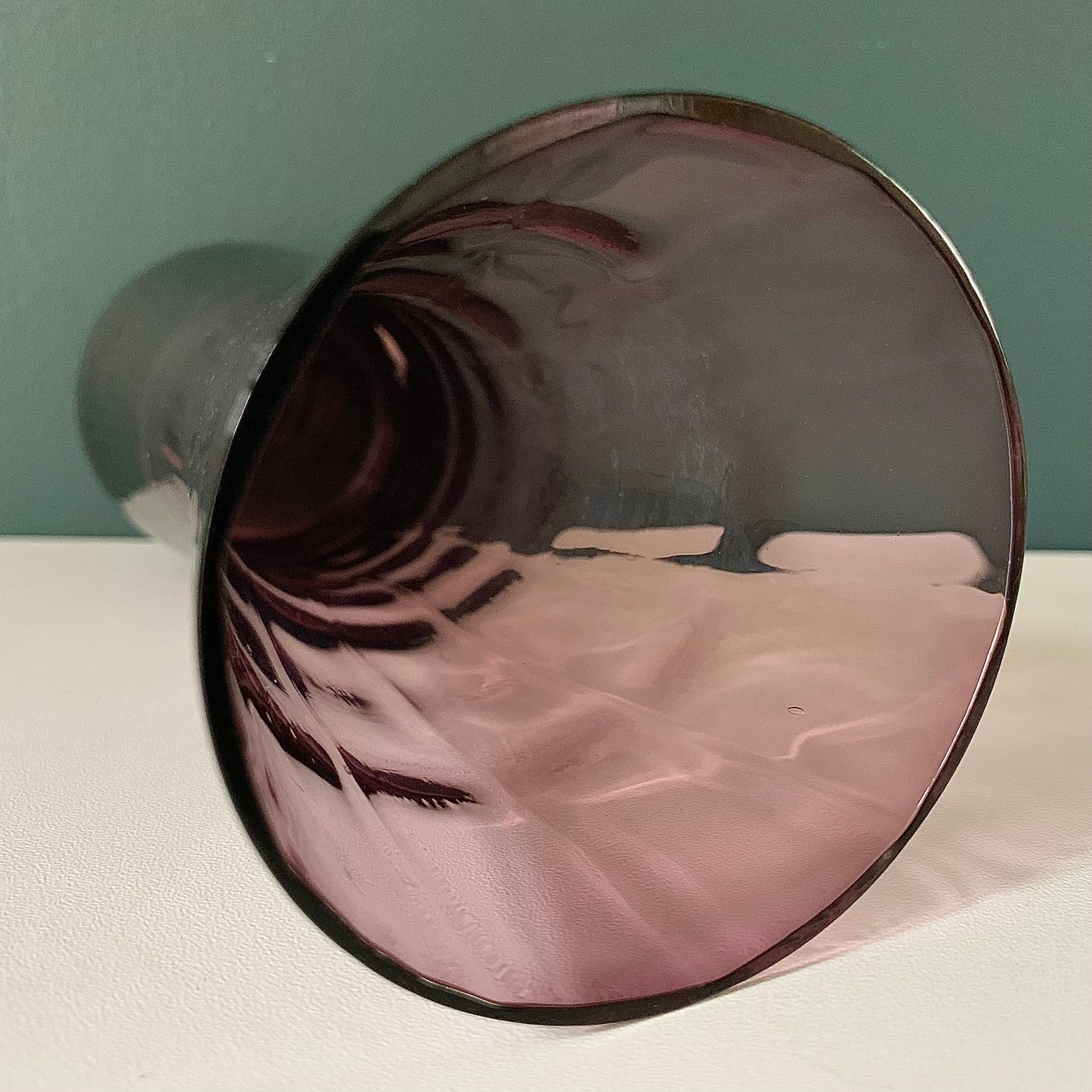 Alsterfors Swedish Purple Glass Vase 1960s 1970s Vintage Retro Scandinavian