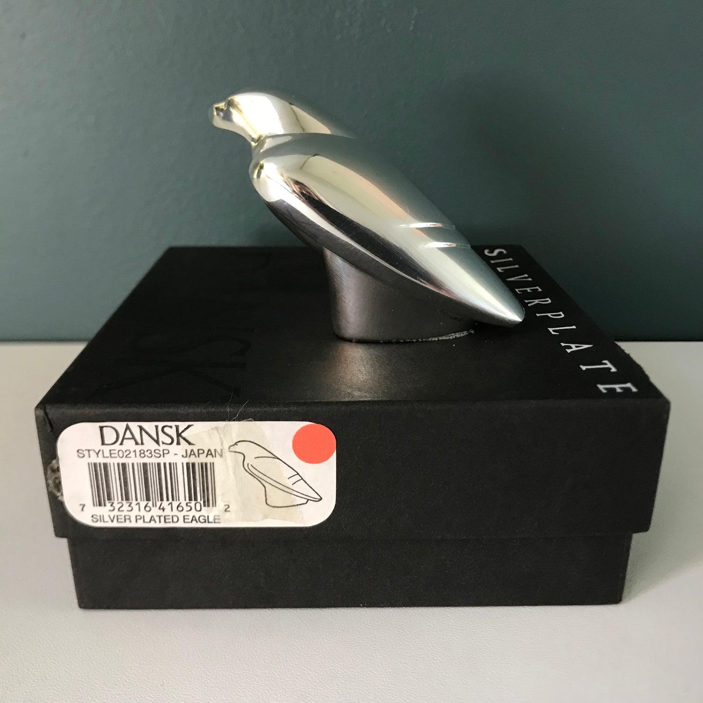 Boxed Dansk Designs Eagle Bird Paperweight Danish Swedish Falcon Presents