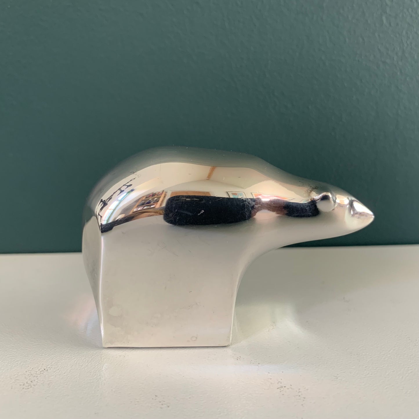 Dansk Designs Silver Polar Bear Paperweight Danish Swedish Office Presents