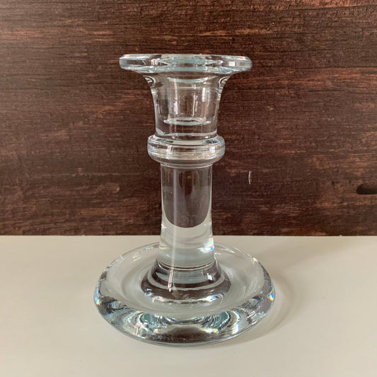 Holmegaard Amor Vintage Danish Clear Glass Candle Holder