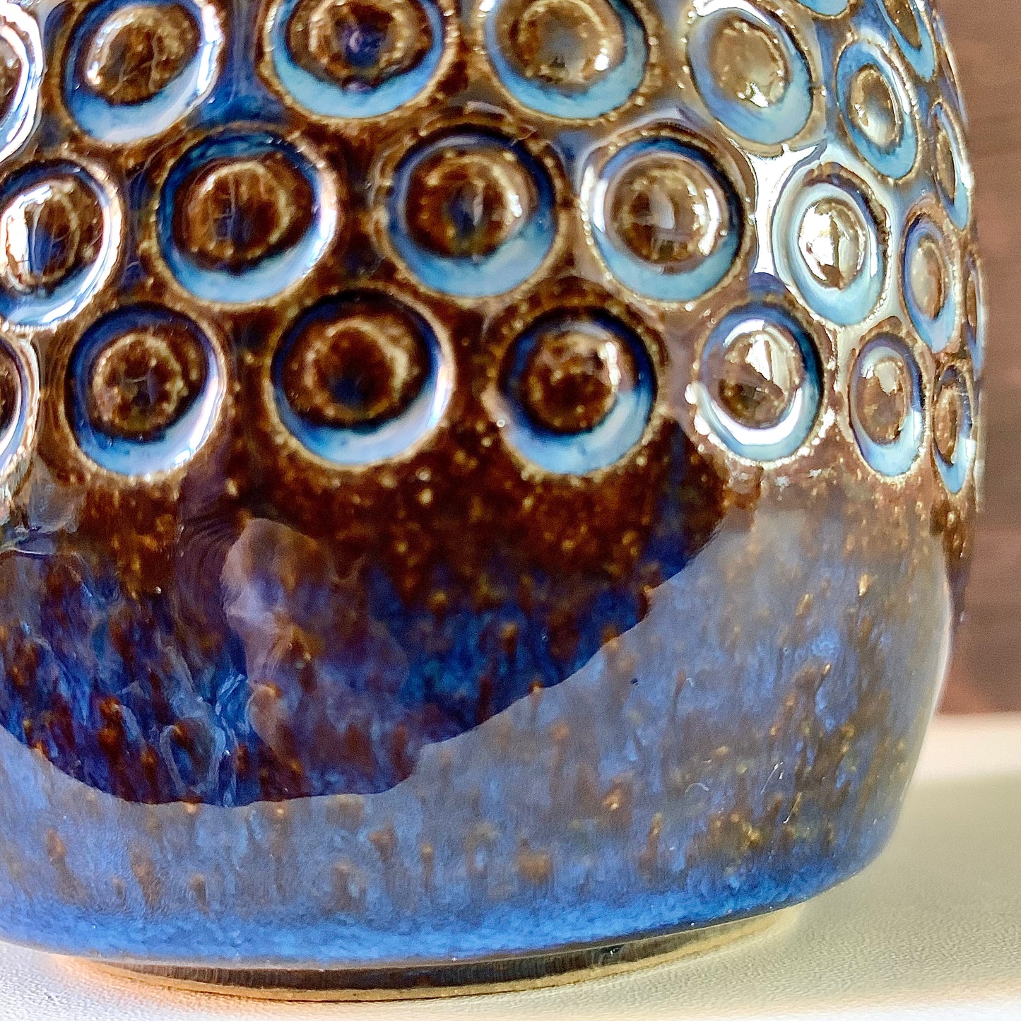 Soholm Blue Ceramic Danish Table Lamp 1960s Retro Scandinavian AS