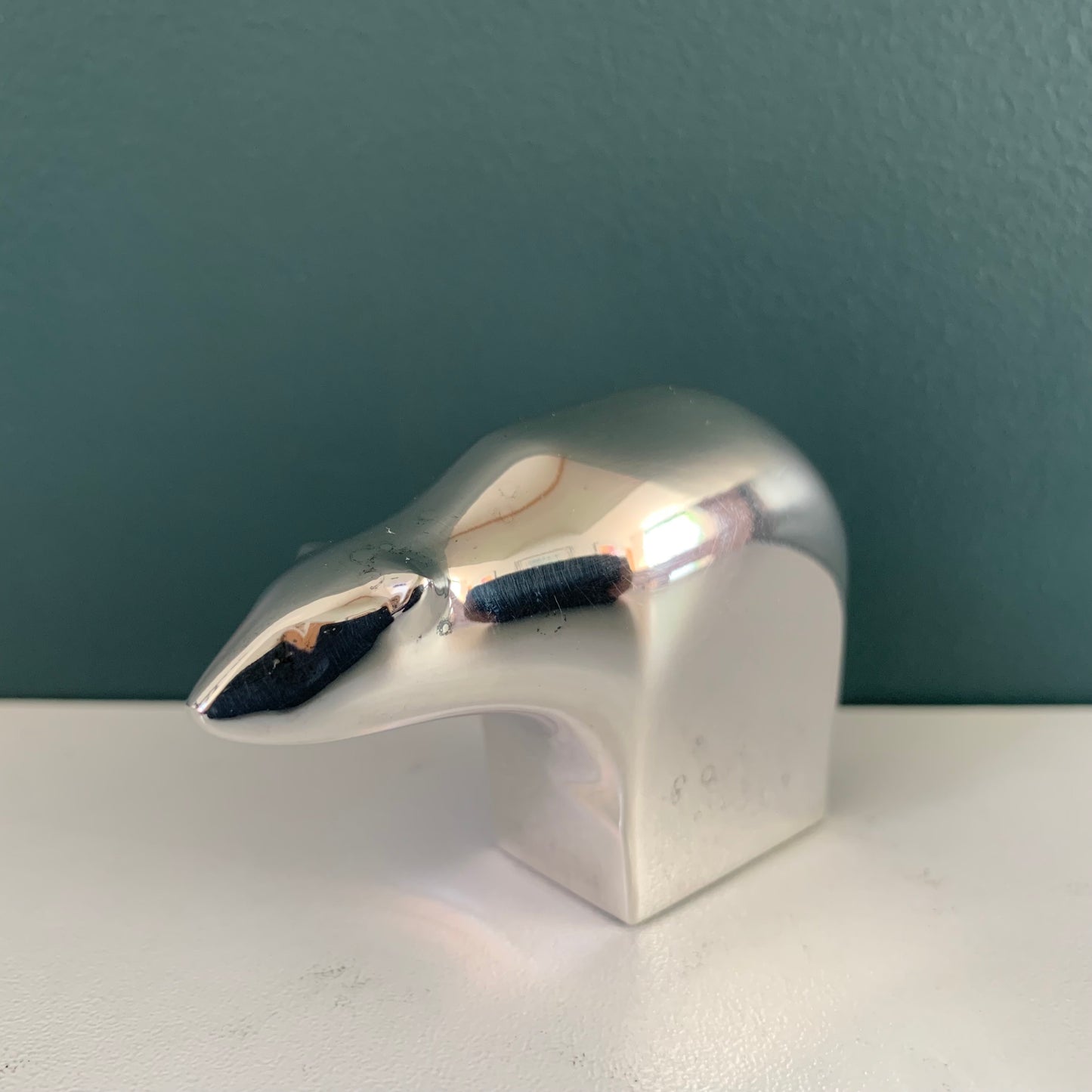 Dansk Designs Silver Polar Bear Paperweight Danish Swedish Office Presents