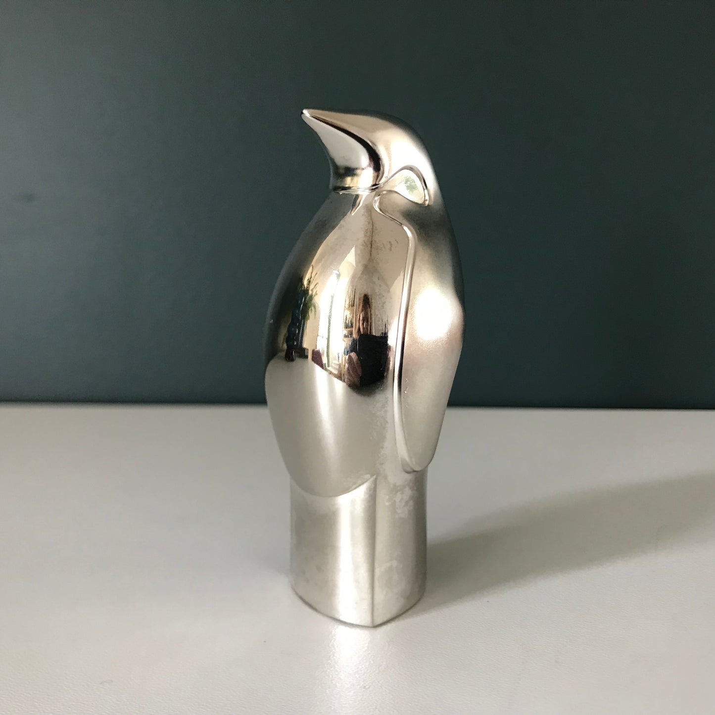 Boxed Dansk Designs Silver Penguin Paperweight Swedish Home Office Work Gift Present
