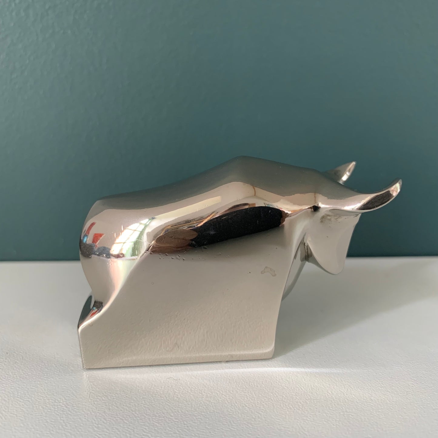 Dansk Designs Boxed Silver Plated Bull Paperweight Danish Swedish Vintage Office Work Gifts Presents