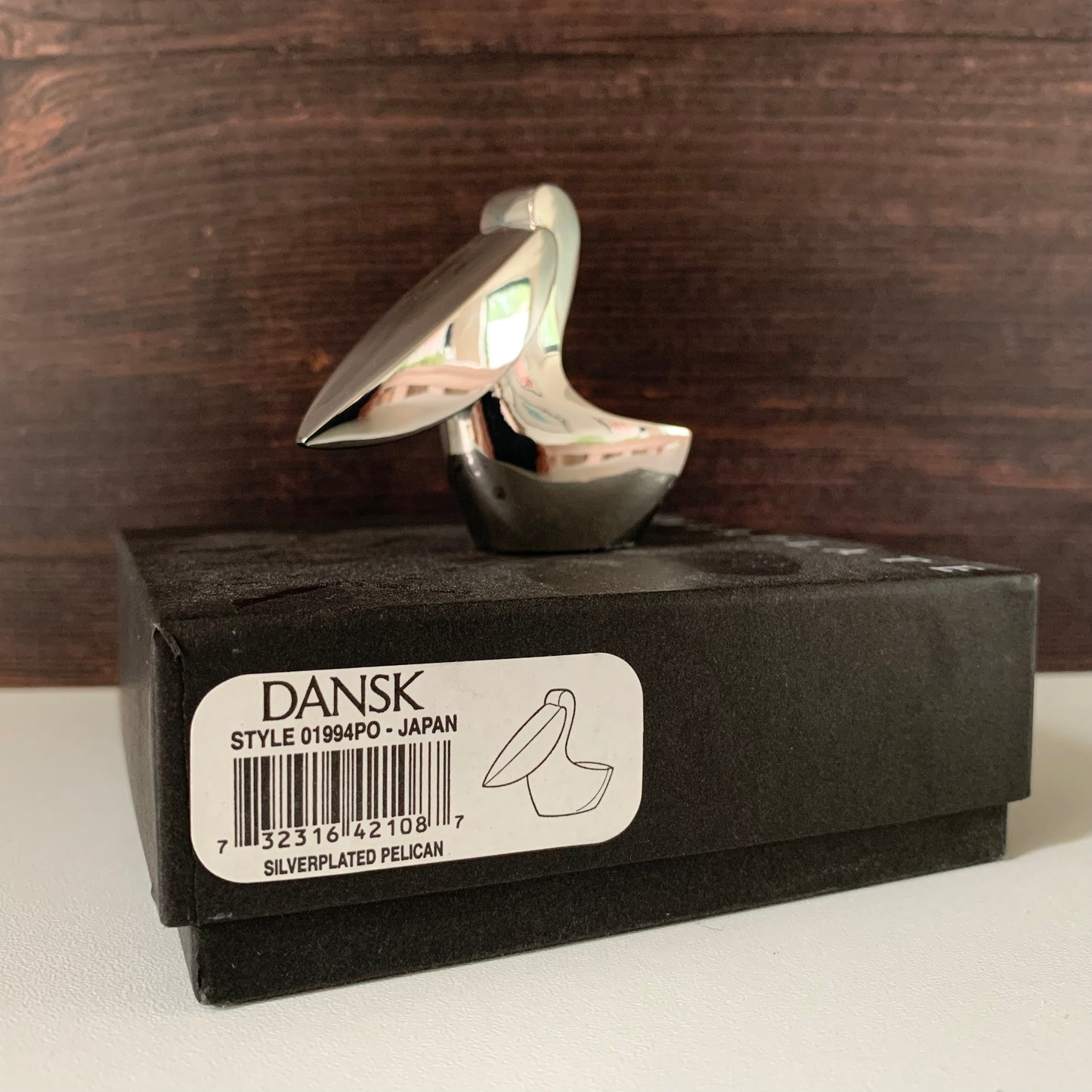 Boxed Dansk Designs Pelican Paperweight Danish Swedish Vintage Gifts