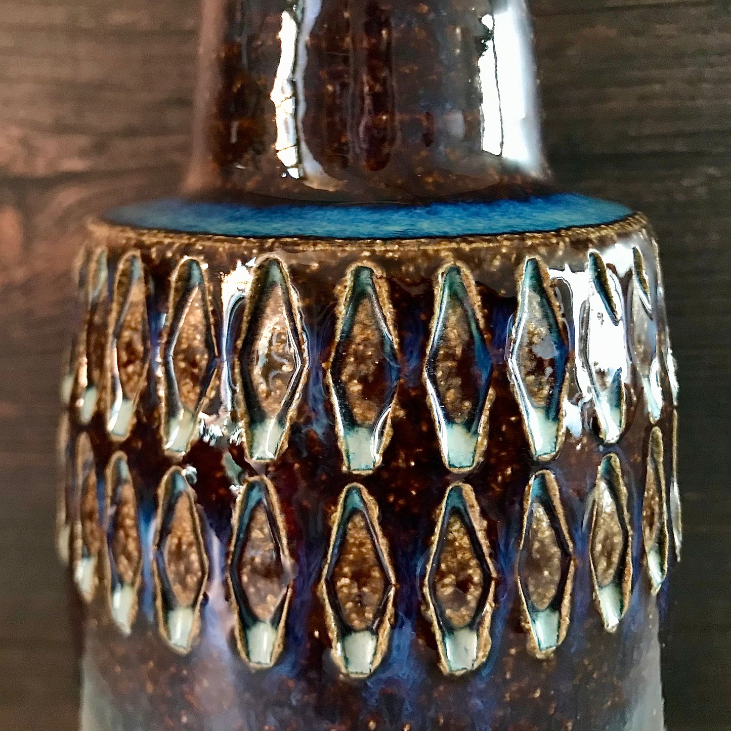 Soholm Danish Ceramic Current Blue Table Lamp Scandi EM