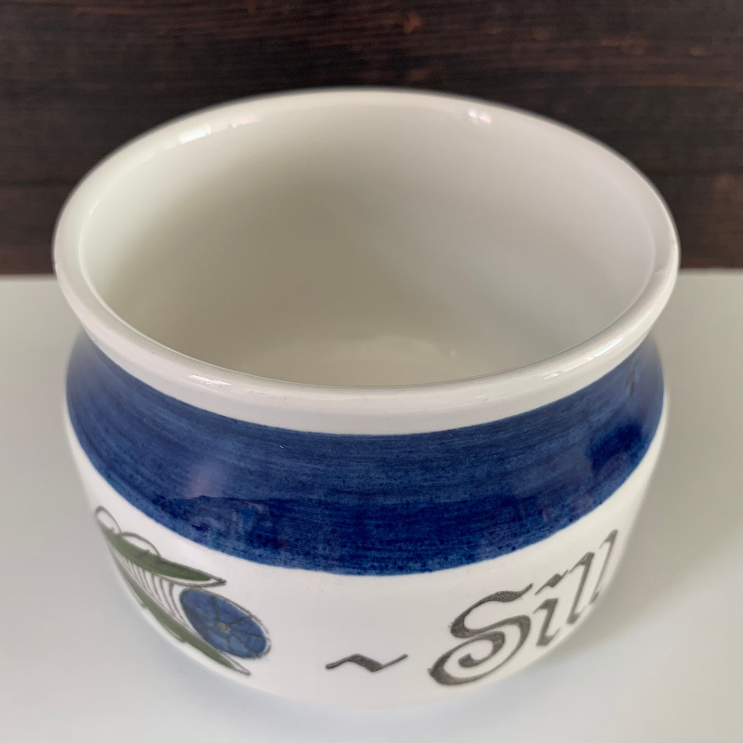 Rorstrand Dalom Swedish Teak Lidded Ceramic Herring Dish Scandinavian Pottery