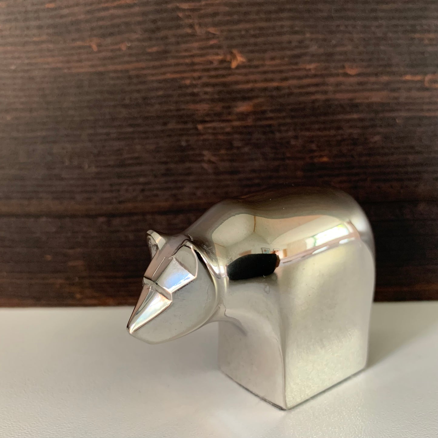 Dansk Designs Brown Bear Paperweight Vintage Danish Silver Swedish Presents