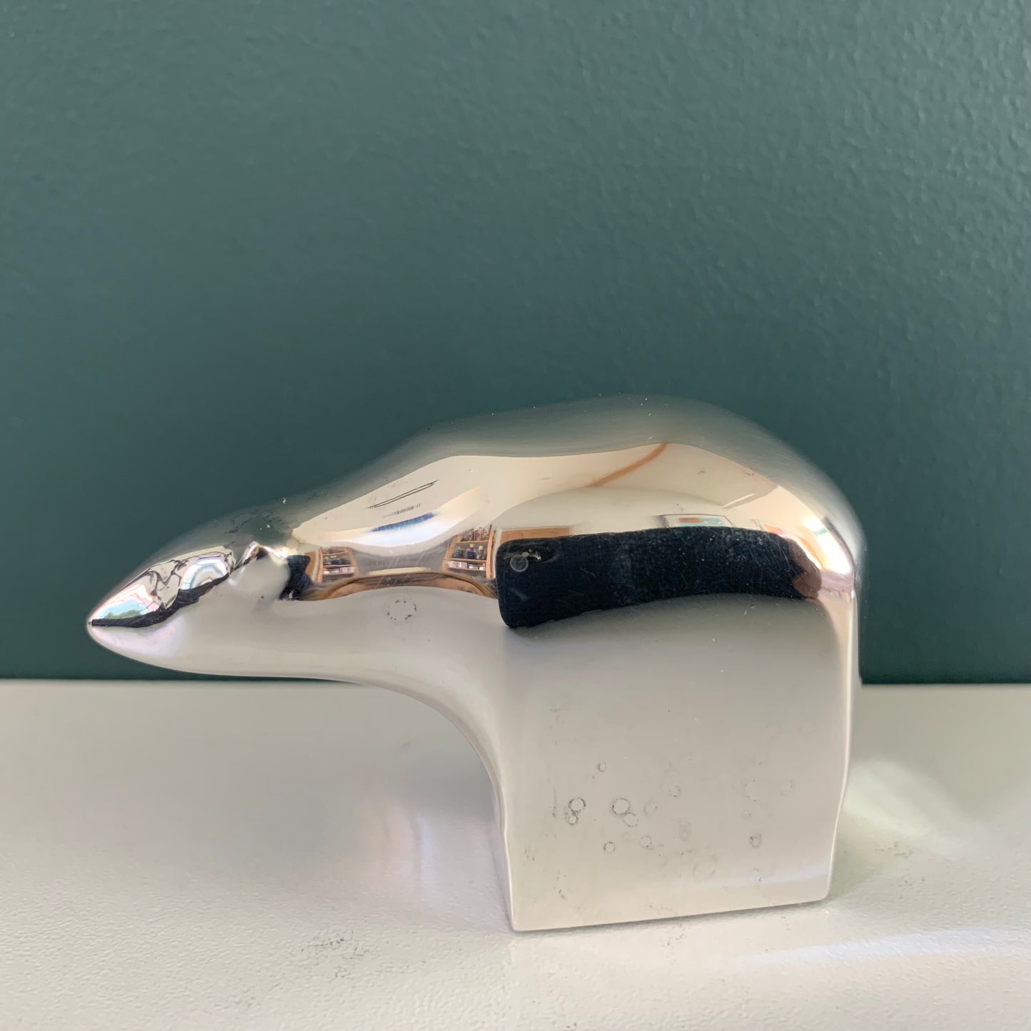 Dansk Designs Silver Polar Bear Paperweight Danish Swedish Office Presents