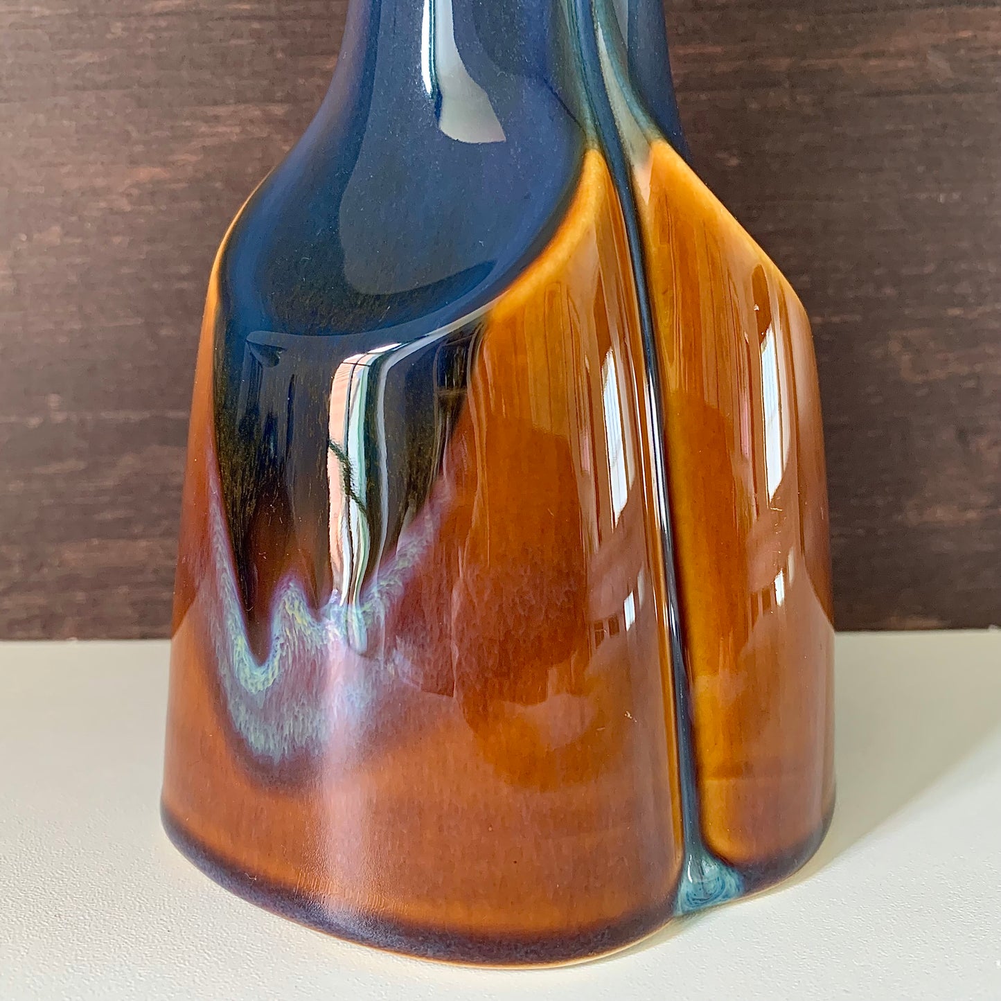 Soholm Pottery Blue Amber Danish Table Lamp Vintage 1960s Retro 940