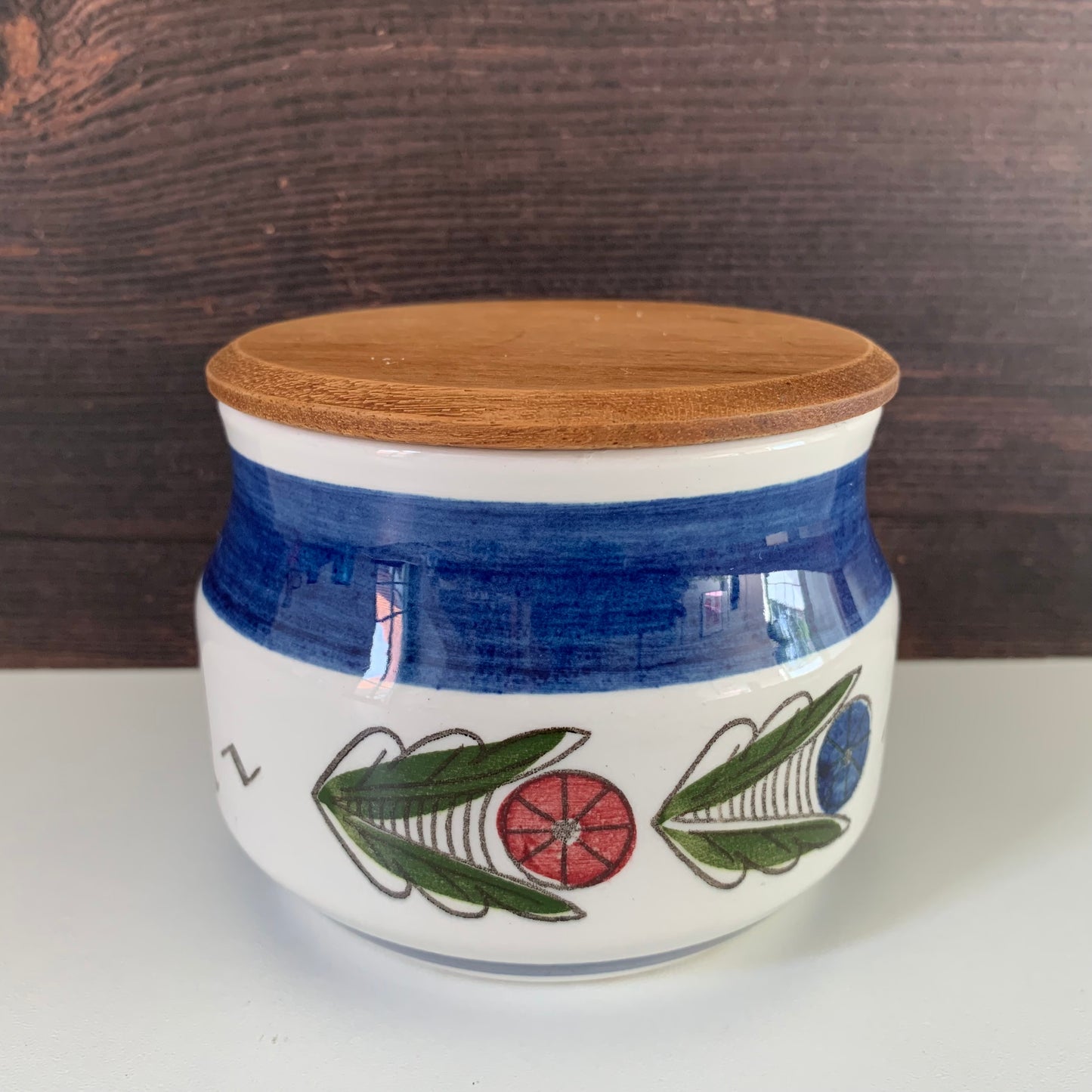 Rorstrand Dalom Swedish Teak Lidded Ceramic Herring Dish Scandinavian Pottery