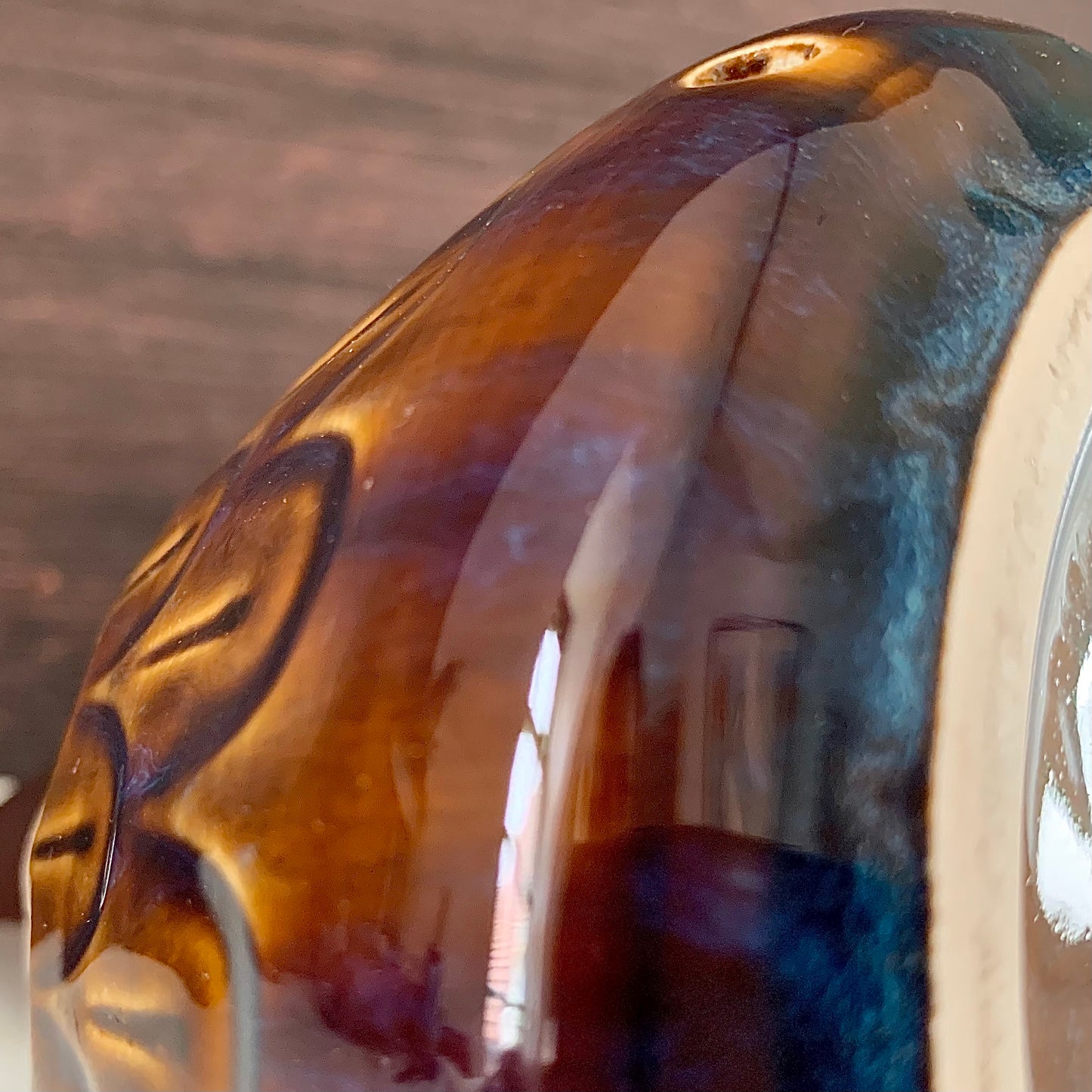 Soholm Pottery Amber Blue Danish Table Lamp Vintage 1960s Retro 1015
