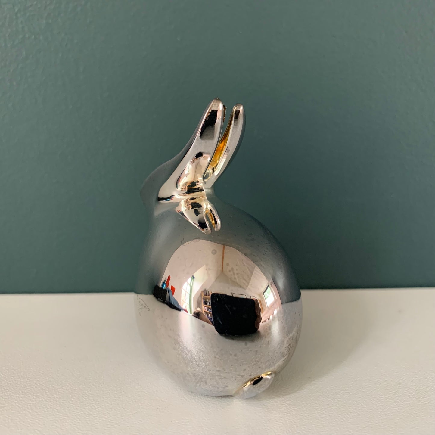 Dansk Silver Bunny Rabbit Paperweight Boxed Danish Designs Gifts Office Work Job Presents Retro