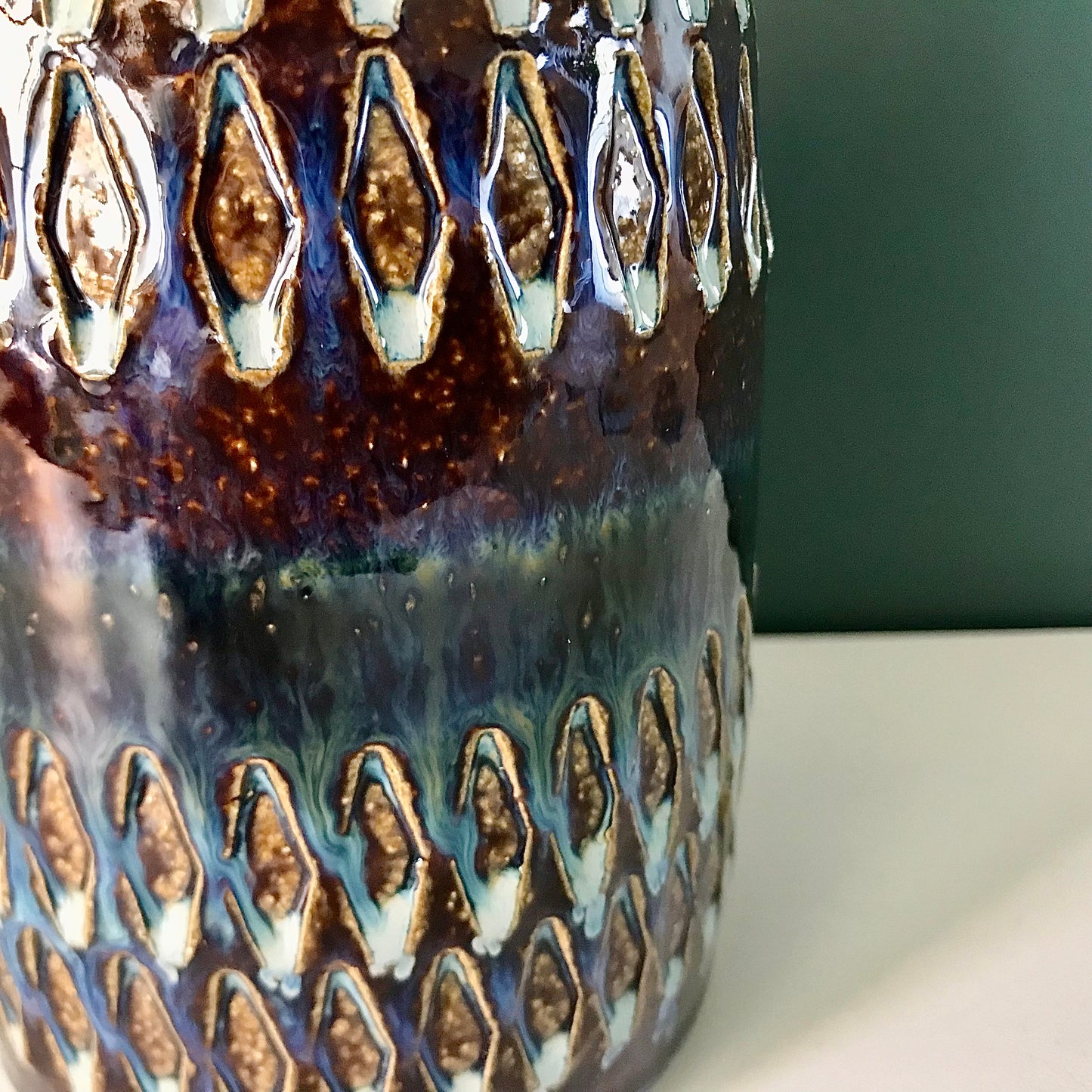 Soholm Danish Ceramic Current Blue Table Lamp Scandi EM