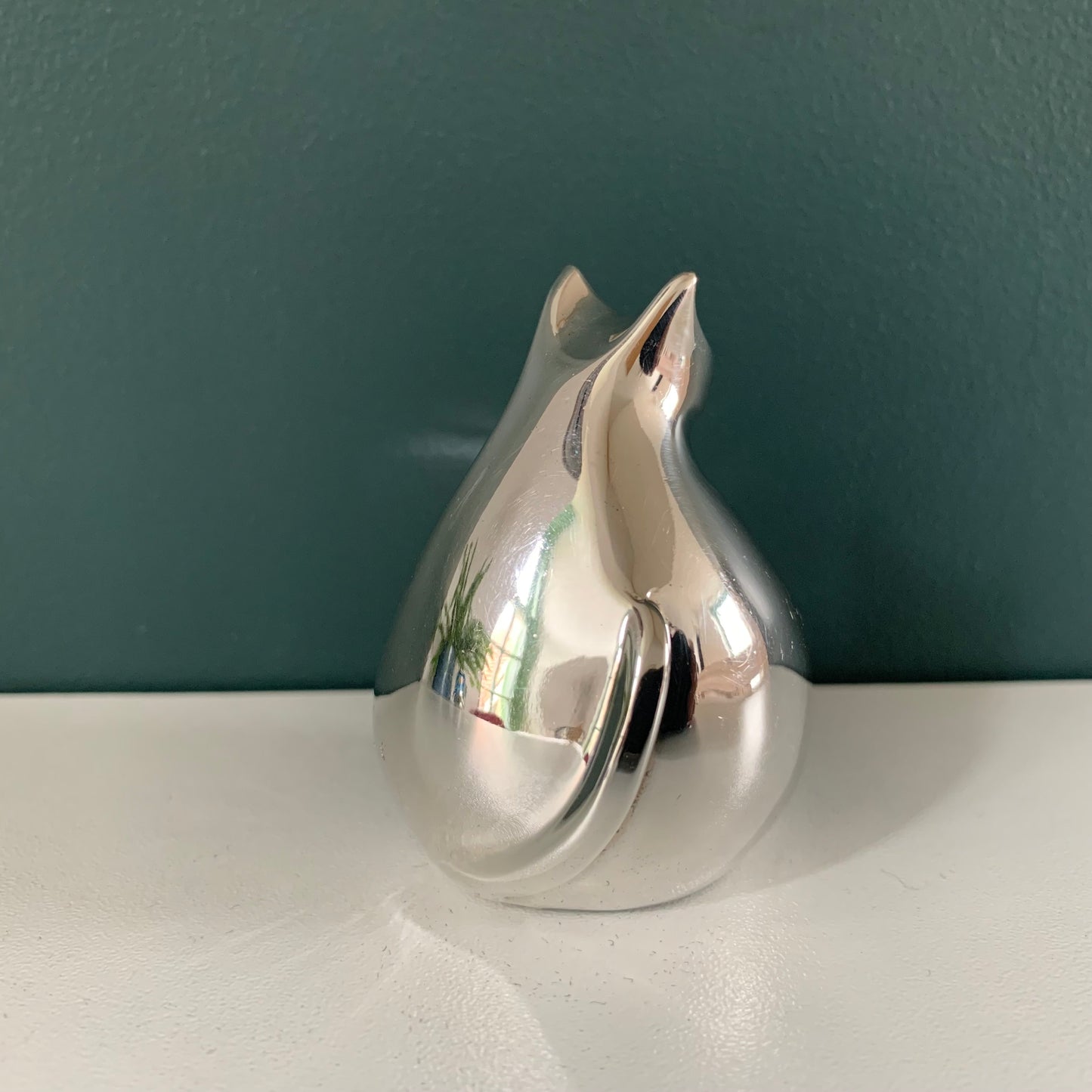 Dansk Designs Cat Silver Paperweight Swedish Scandinavian Design Scandi Style Retro Vintage