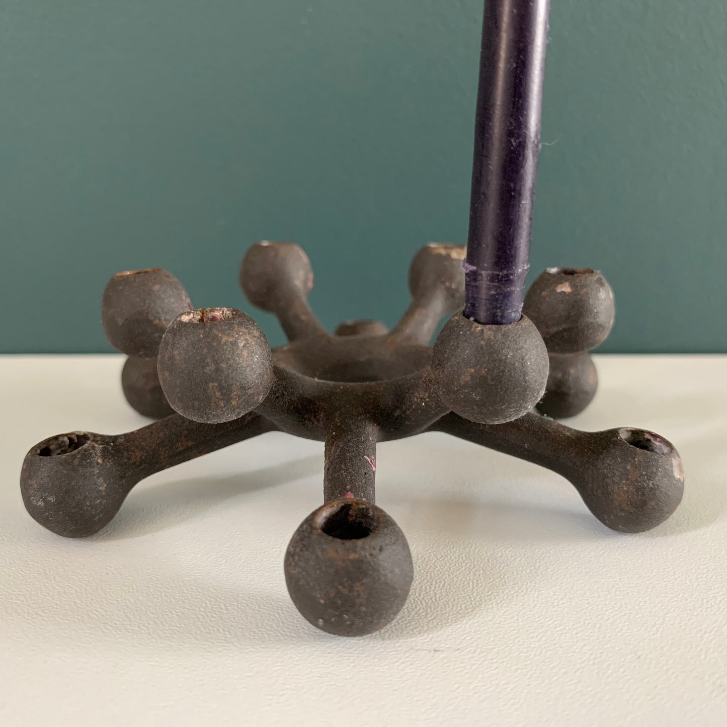 Dansk Designs Iron Atom Spider Candle Holder Quistgaard Danish Modern Brutalist