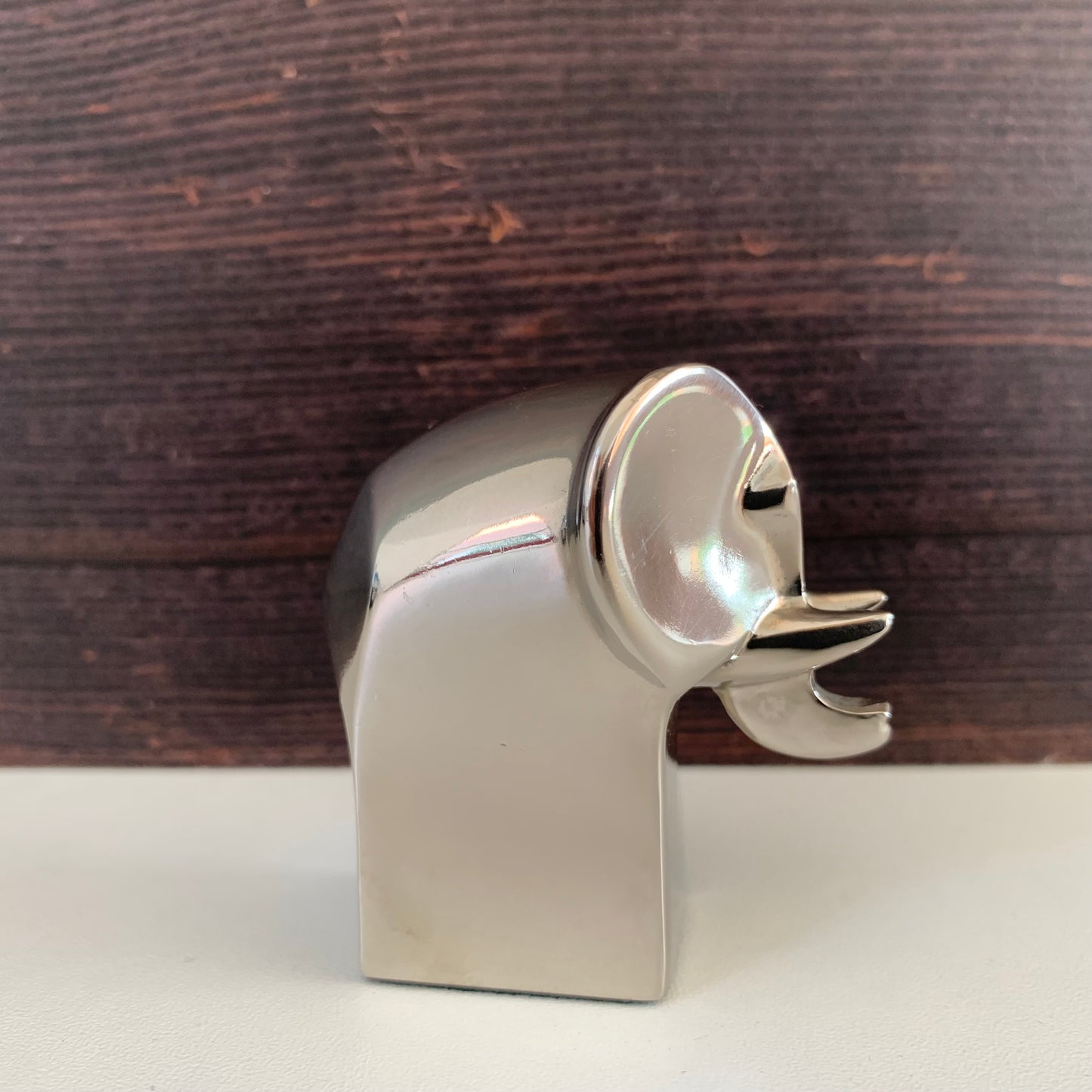 Boxed Dansk Designs Silver Elephant Paperweight Danish Swedish Vintage Home Office Gifts Presents
